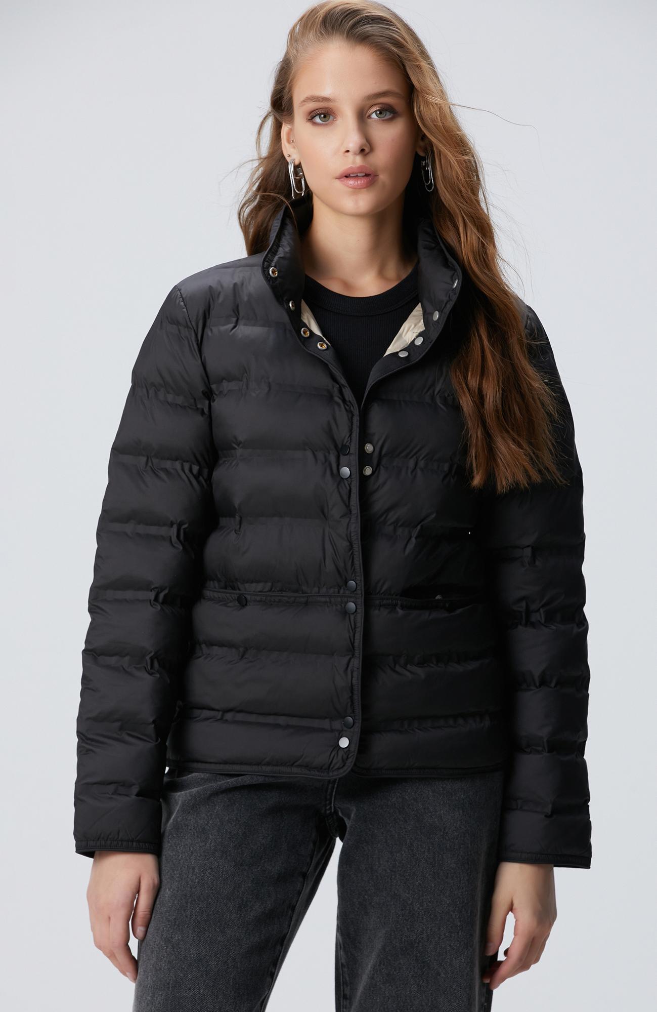 Network Kadın Siyah Puffer Mont