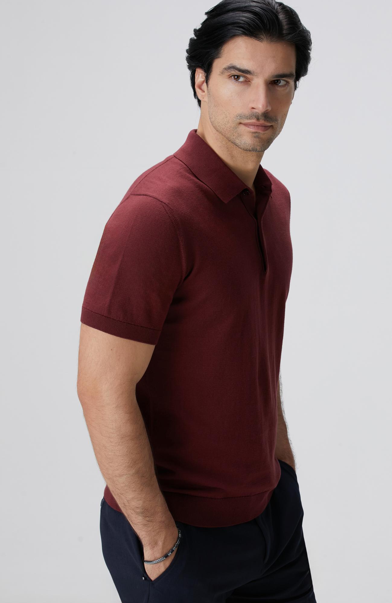 Network Erkek Bordo Basic Triko Kazak