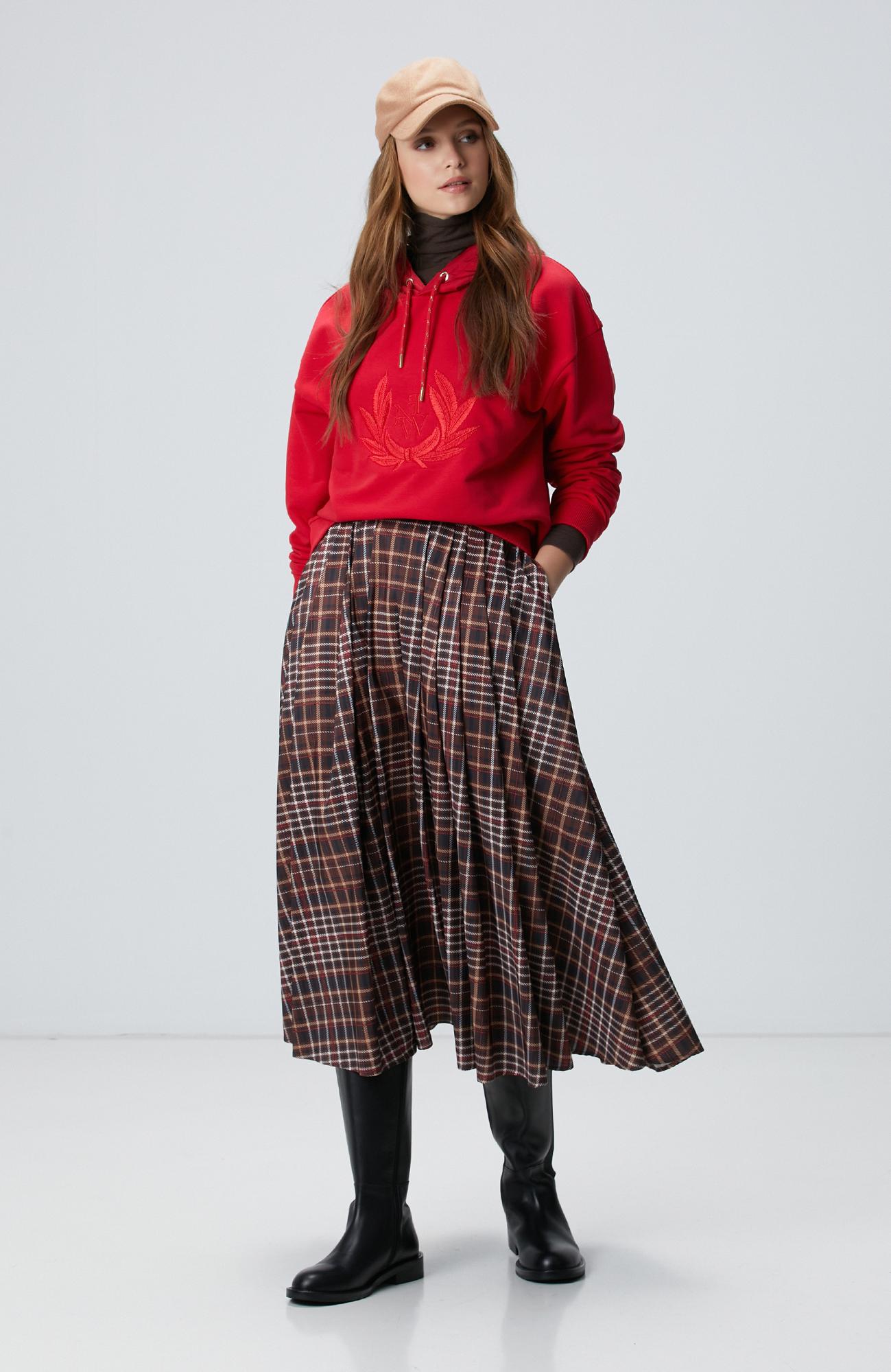 Network Kadın Kırmızı Nakış Detaylı Sweatshirt