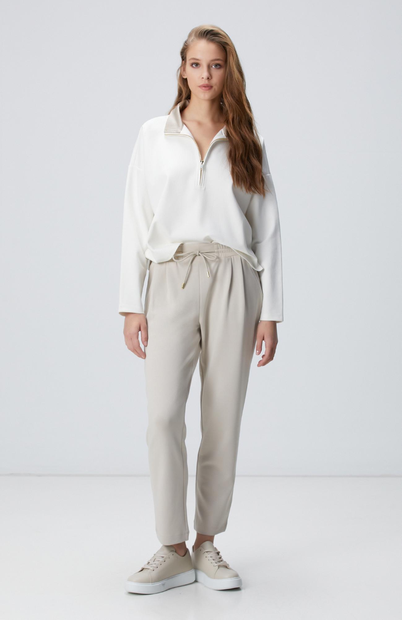 Network Kadın N-Tech Kırık Beyaz Sweatshirt