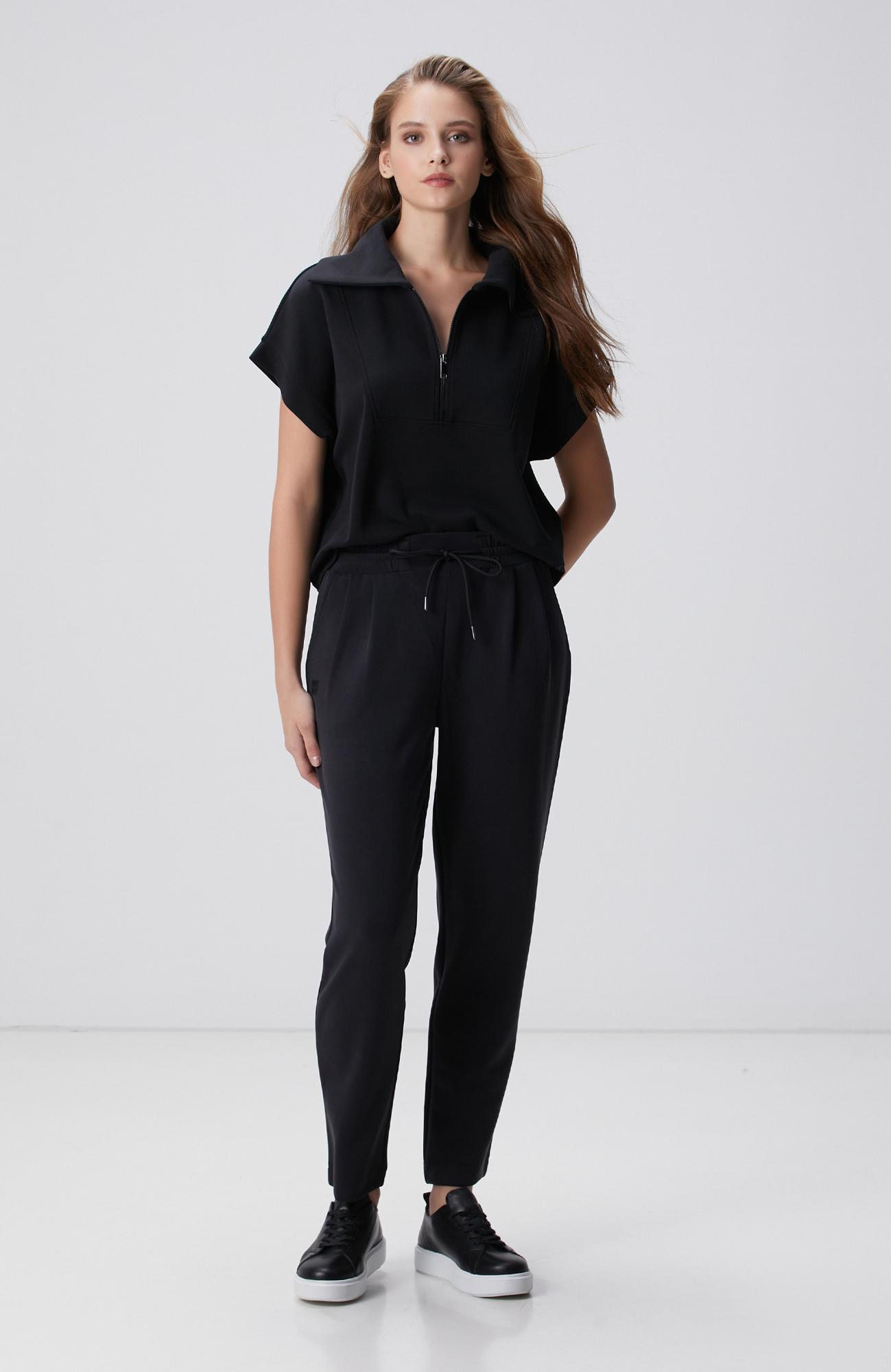 Network Kadın Siyah Modal Karışımlı Sweatshirt