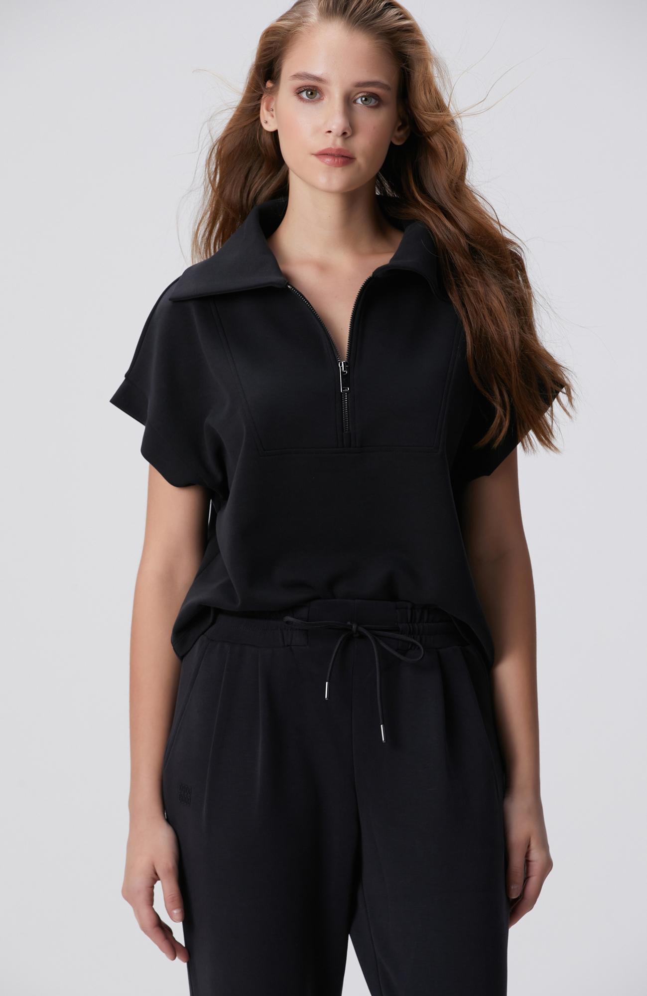 Network Kadın Siyah Modal Karışımlı Sweatshirt