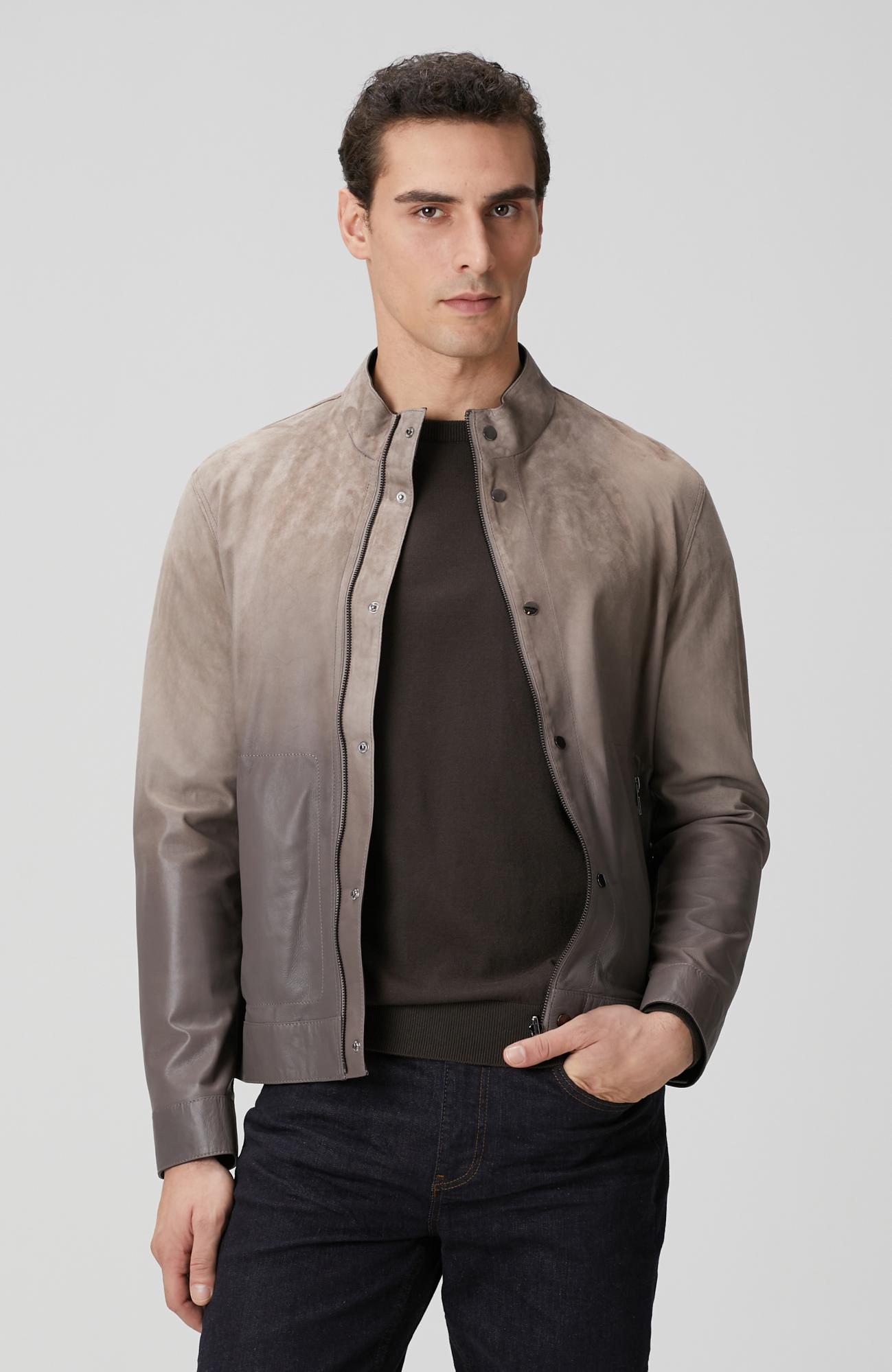 Network Erkek Vizon Çift Taraflı Deri Mont