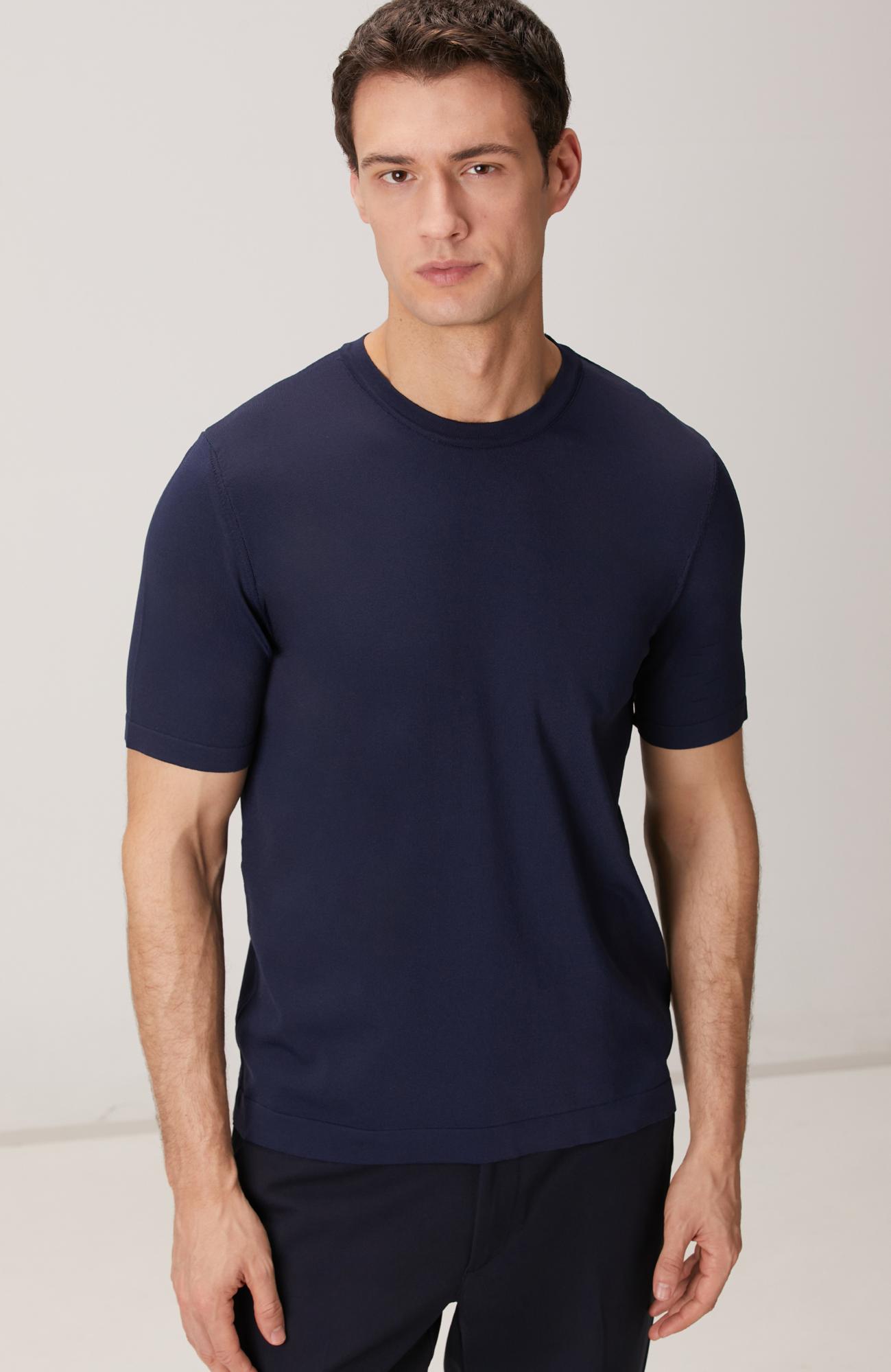 Network Erkek Lacivert Kısa Kollu Kazak