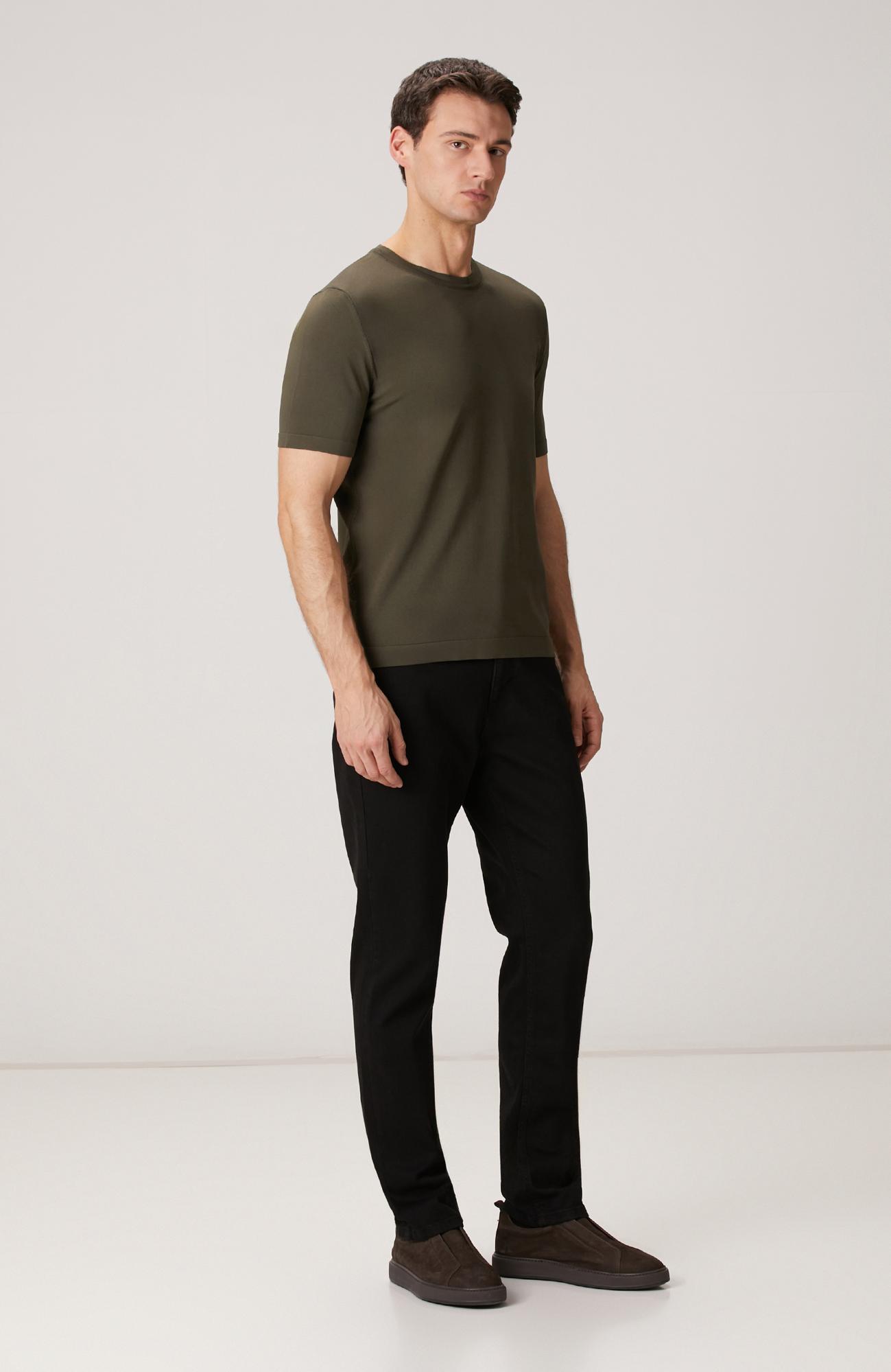 Network Erkek Haki Kısa Kollu Kazak