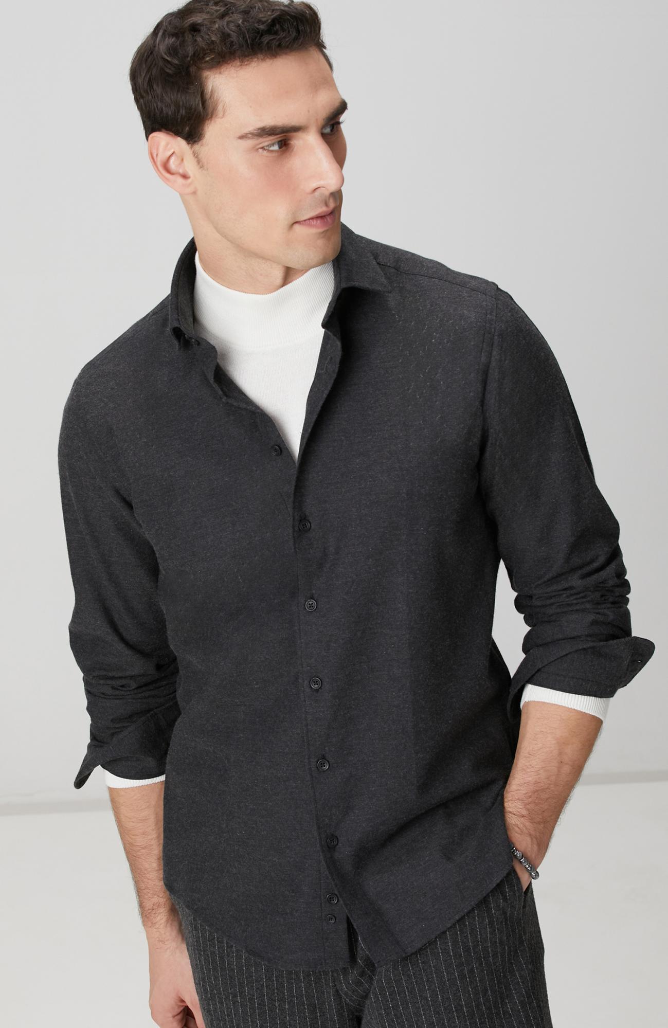 Network Erkek Antrasit Gömlek