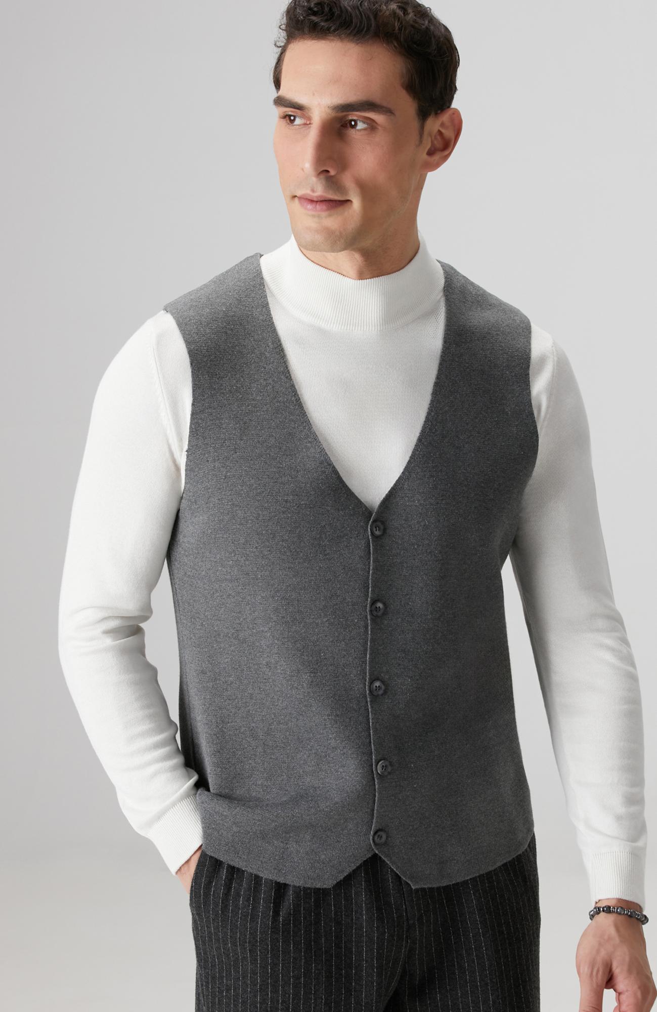 Network Erkek Antrasit Triko Yelek