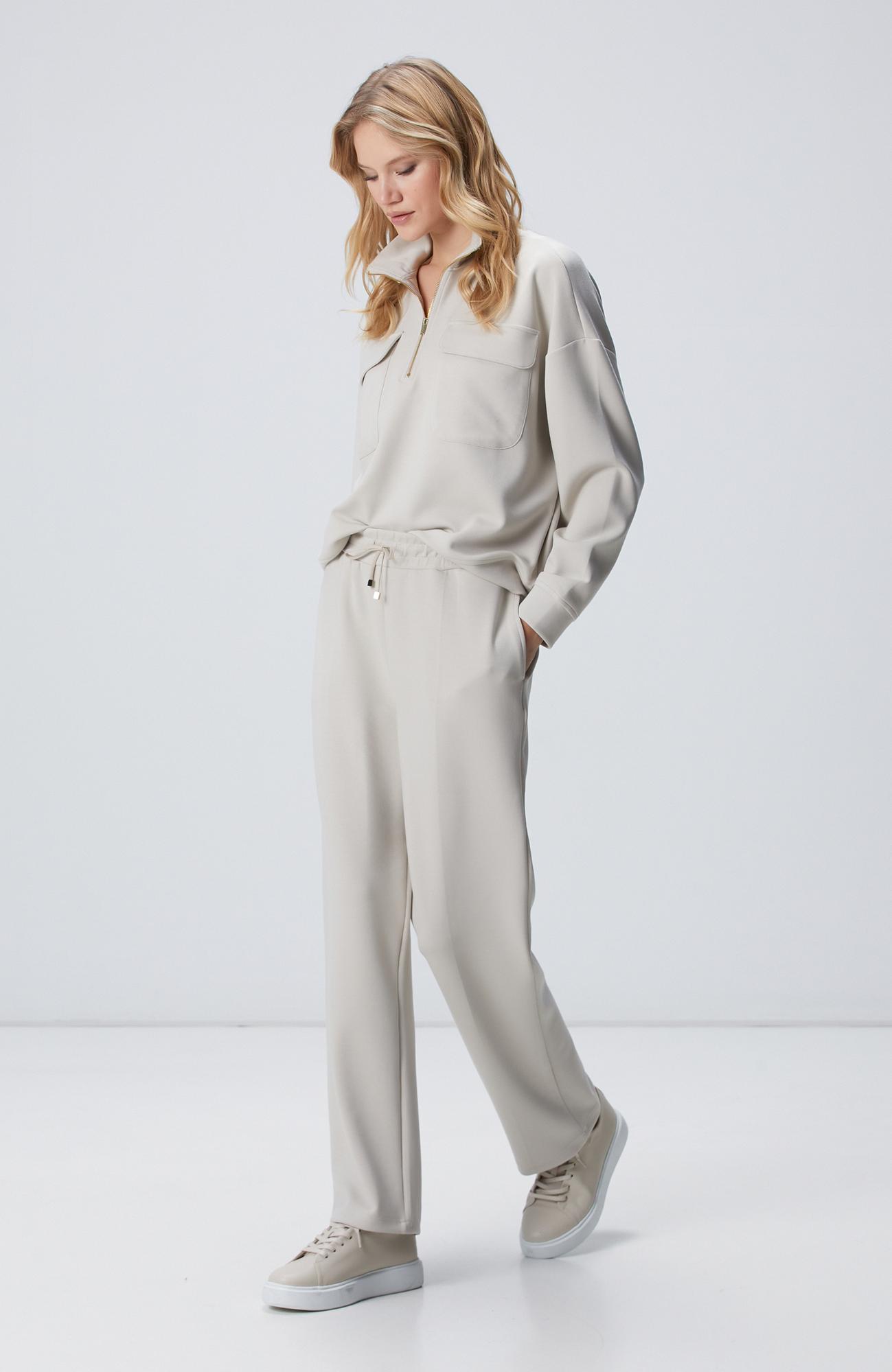 Network Kadın Taş Fermuarlı Sweatshirt