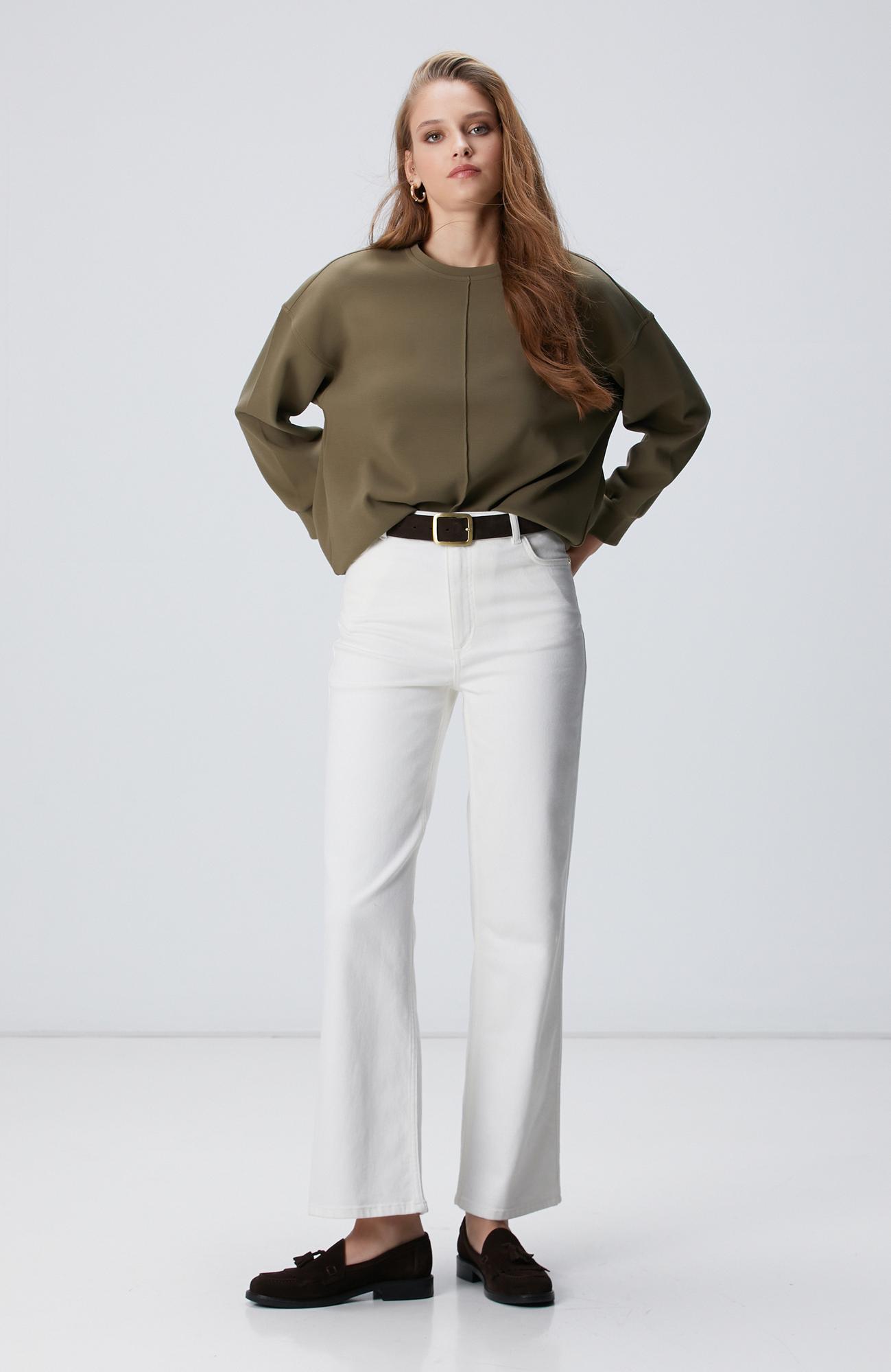 Network Kadın Haki Sweatshirt