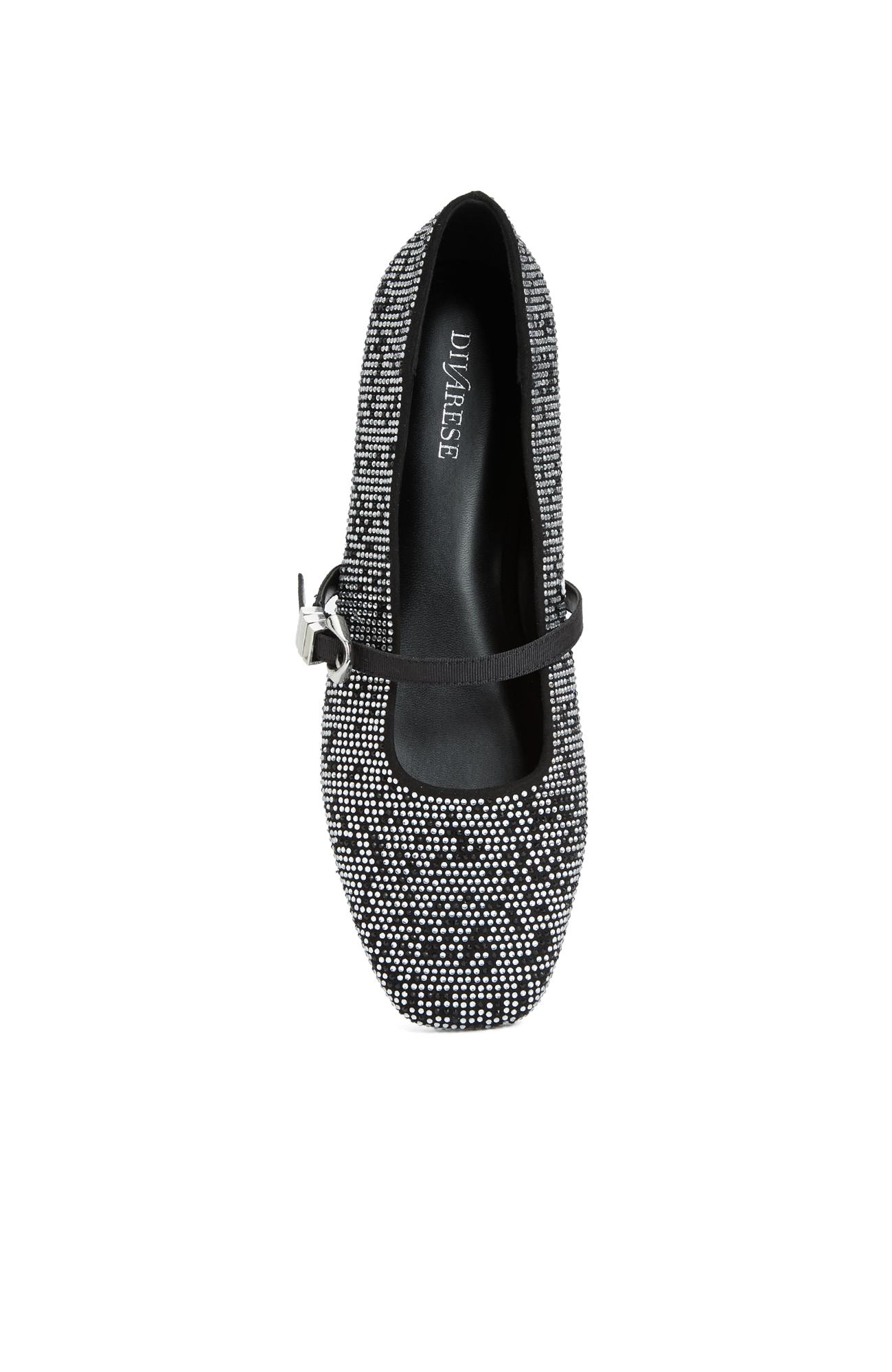 Divarese Kadın Silver Taşlı Mary Jane Babet