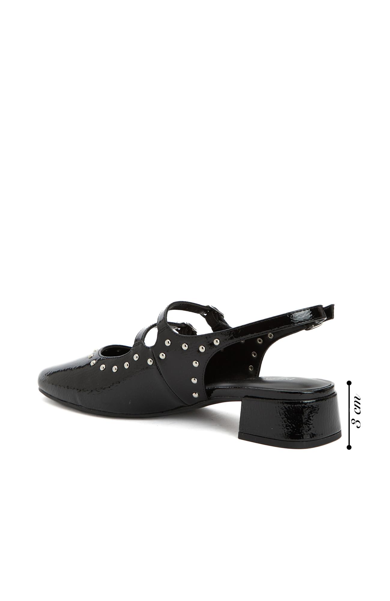 Divarese Kadın Siyah Taşlı Mary Jane Babet