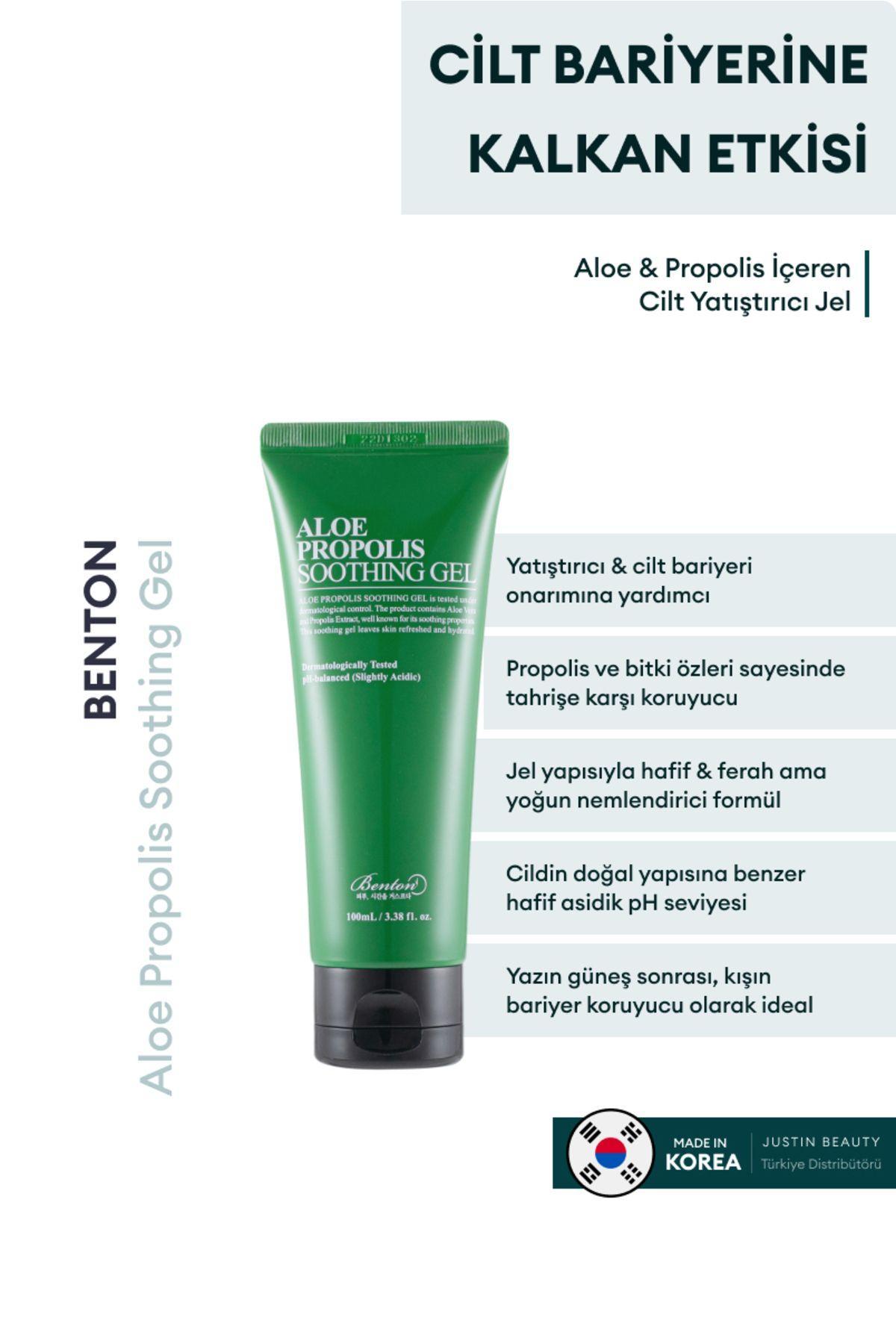 Benton Aloe Propolis Soothing Gel 100ml - Aloe & Propolis İçeren Cilt Yatıştırıcı Jel