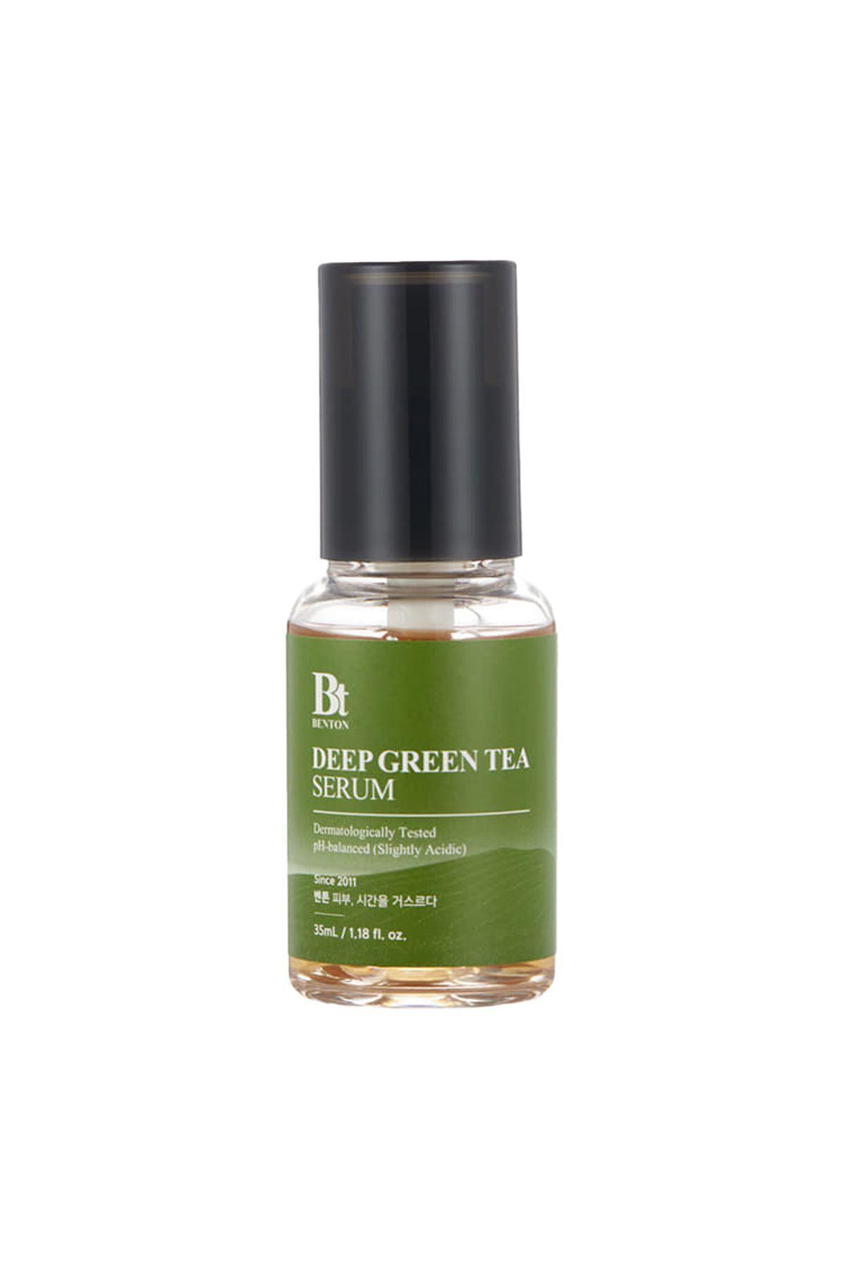 Benton Deep Green Tea Serum 35ml - Cansız Ciltler için Yatıştırıcı & Nemlendirici Antioksidan Yeşil Çay Serum