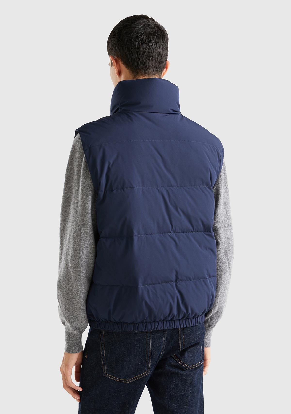 Erkek Lacivert Kaz Tüyü Dolgulu Yelek