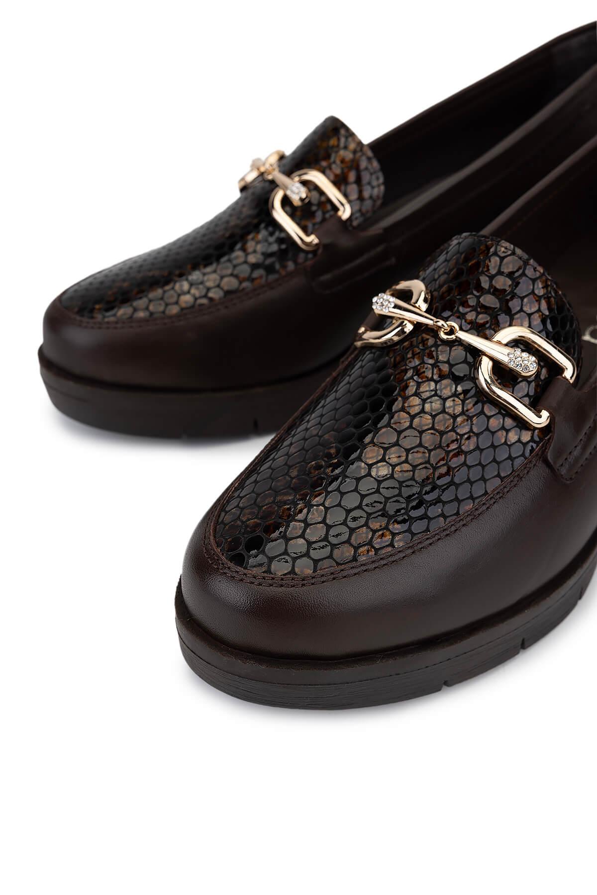 Tamer Tanca Kadın Hakiki Deri Kahverengi Comfort Ayakkabı