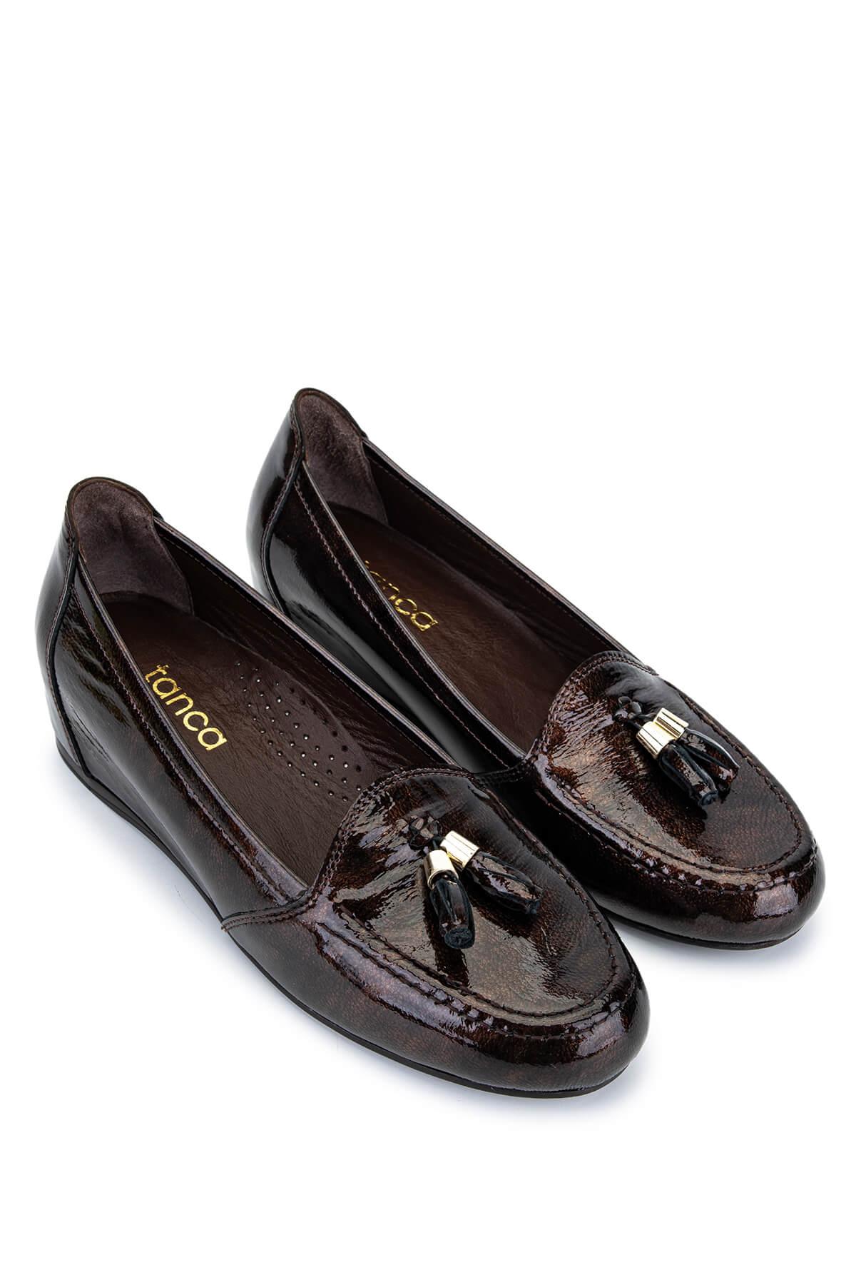 Tamer Tanca Kadın Hakiki Deri Kahverengi Comfort Ayakkabı