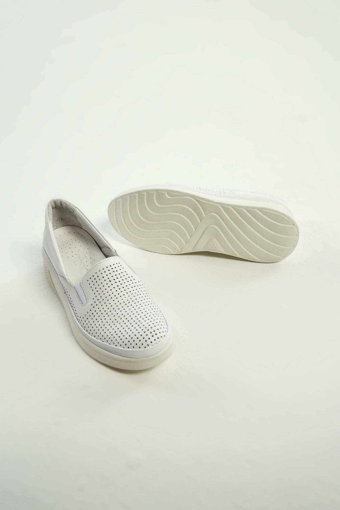 Tamer Tanca Kadın Hakiki Deri Beyaz Comfort Ayakkabı