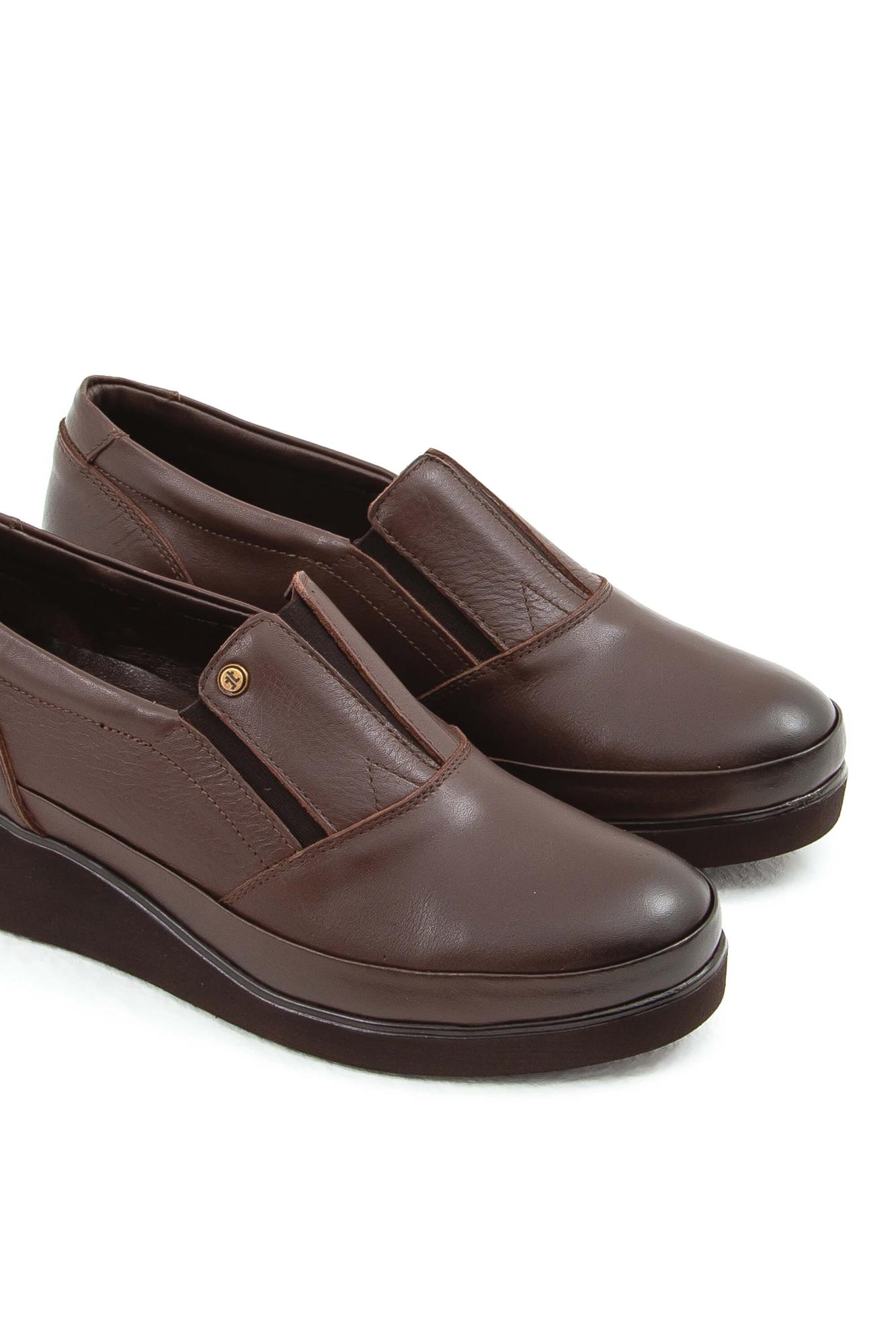 Tamer Tanca Kadın Hakiki Deri Kahverengi Comfort Ayakkabı