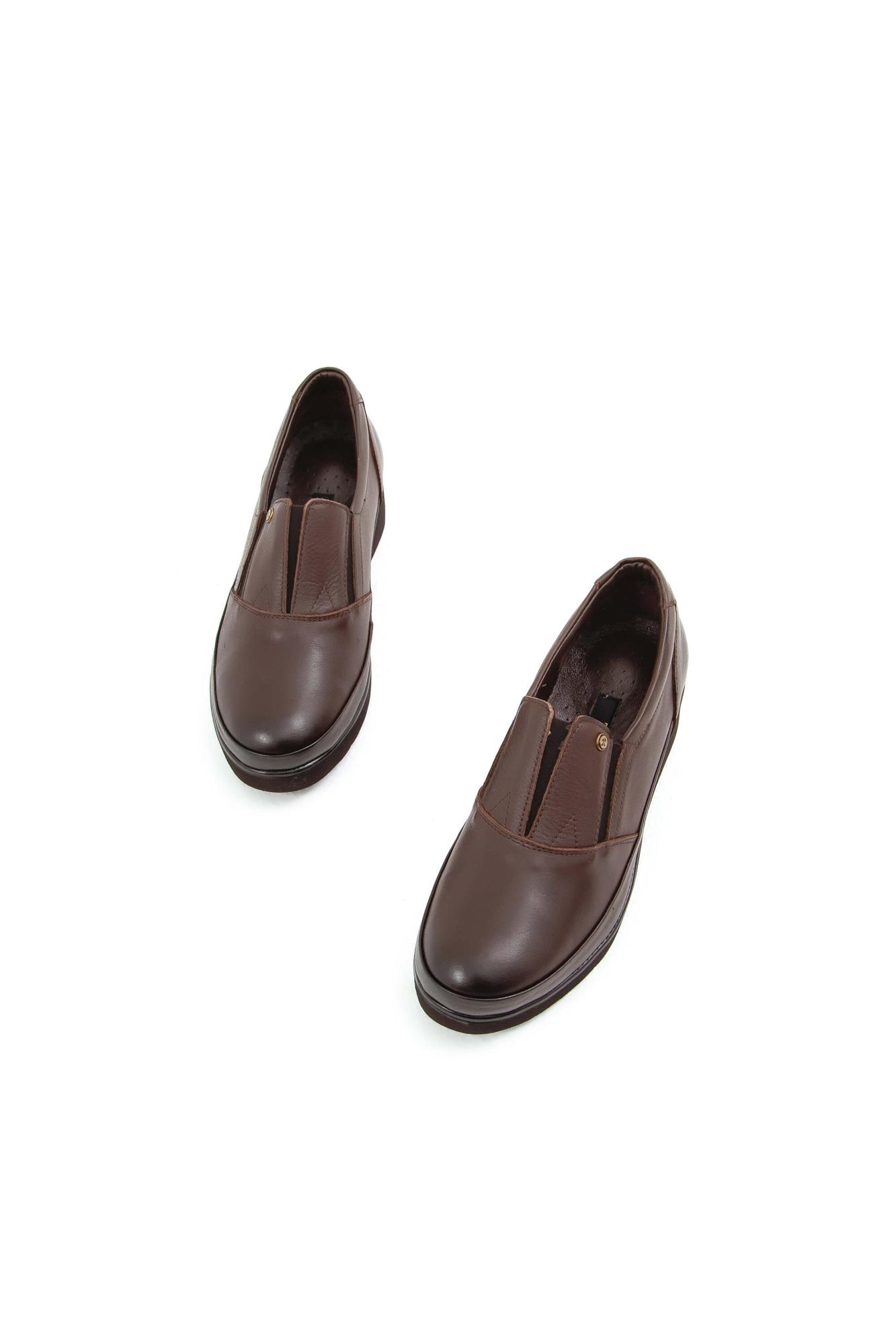 Tamer Tanca Kadın Hakiki Deri Kahverengi Comfort Ayakkabı