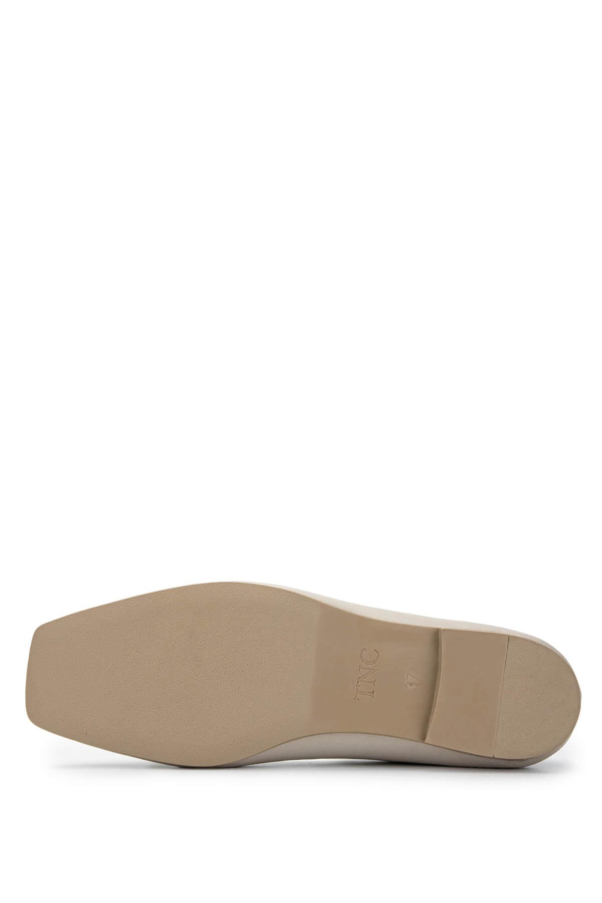 Tamer Tanca Kadın Hakiki Deri Bej Babet Ayakkabı