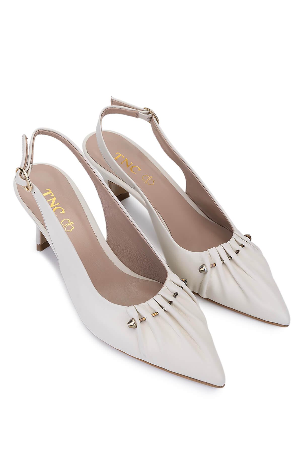 Tamer Tanca Kadın Hakiki Deri Bej Babet Ayakkabı