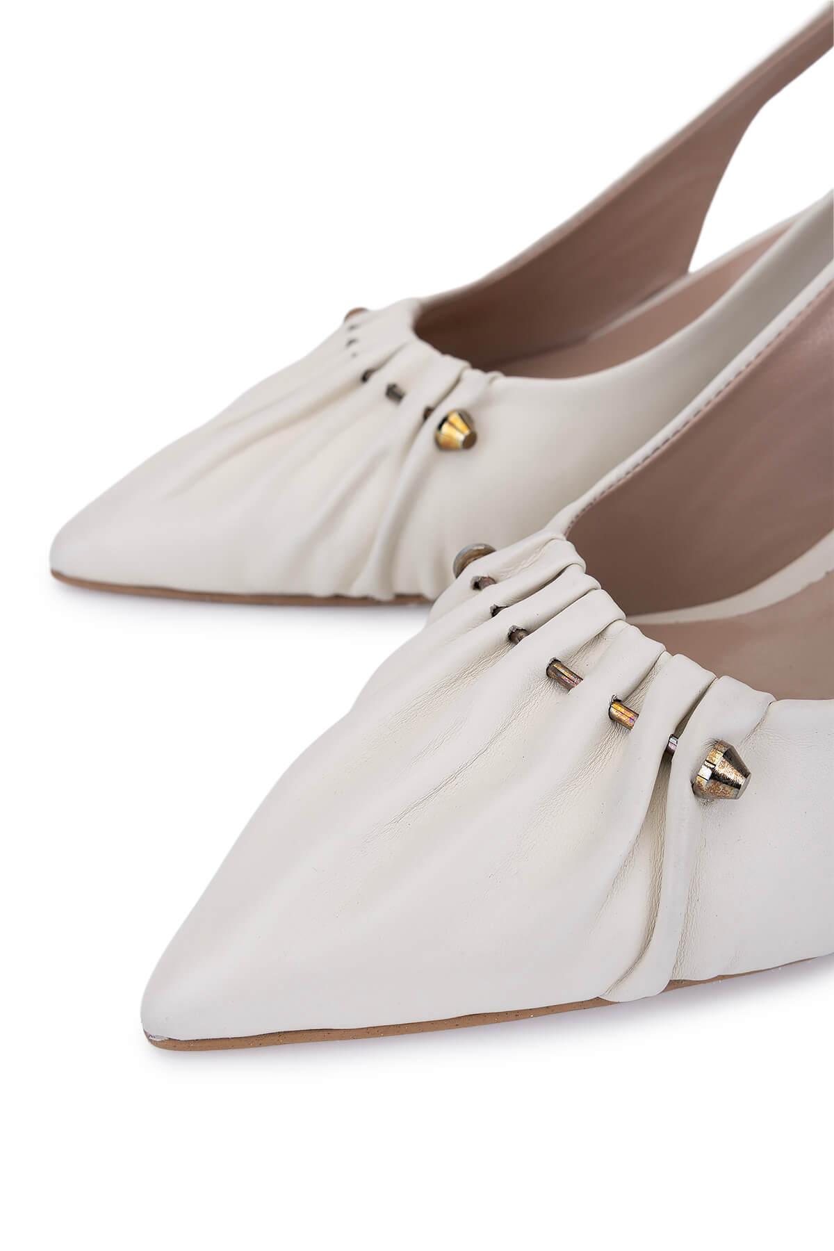 Tamer Tanca Kadın Hakiki Deri Bej Babet Ayakkabı