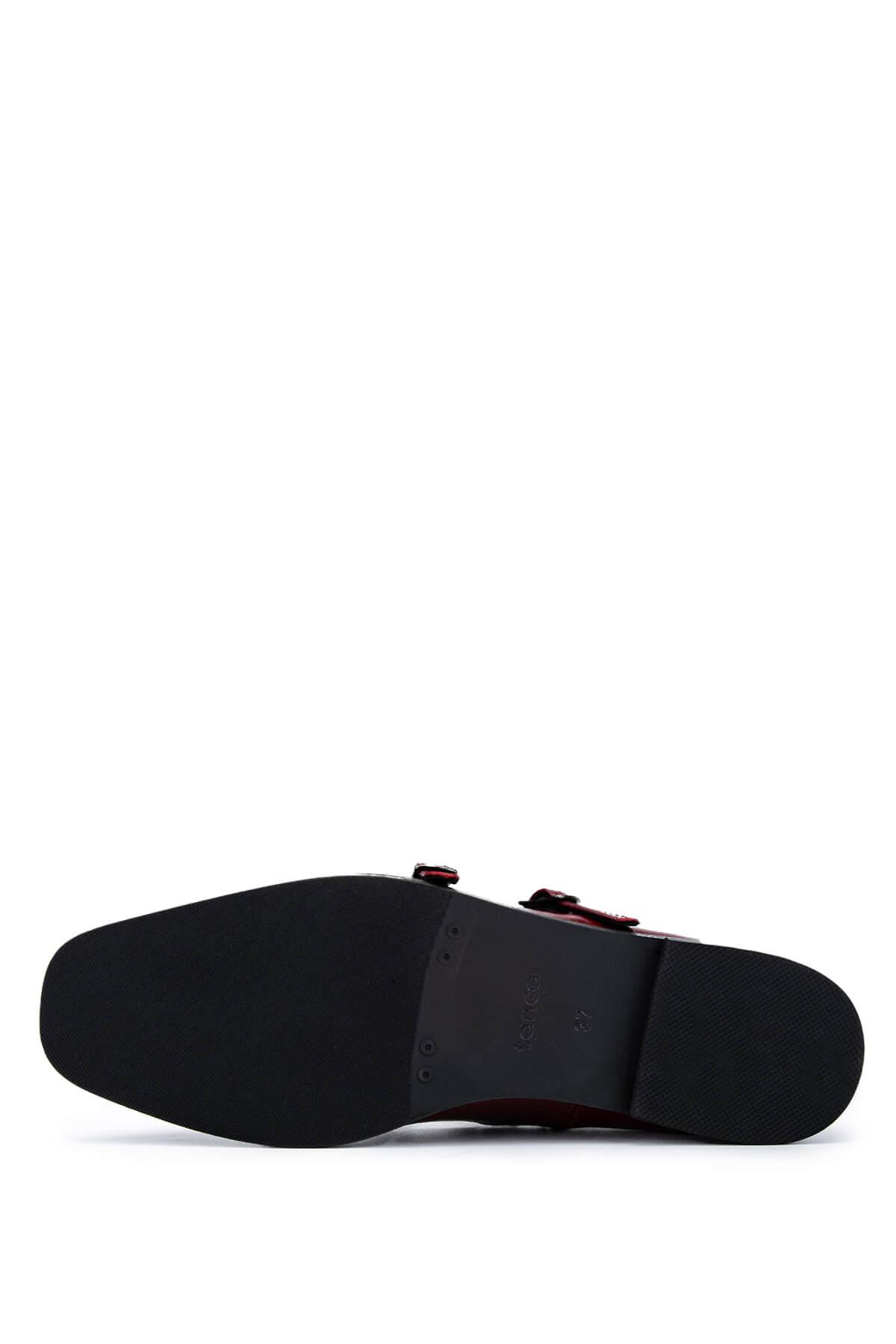 Tamer Tanca Kadın Hakiki Deri Bordo Rugan Babet Ayakkabı