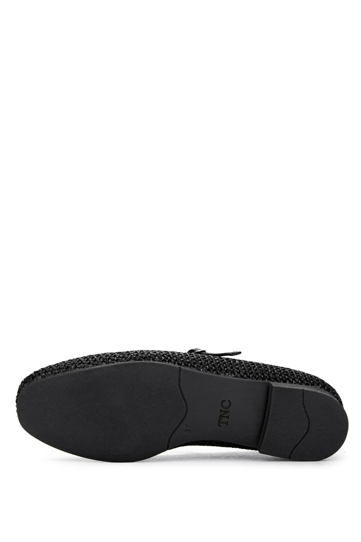 Tamer Tanca Kadın Hakiki Deri Siyah Babet Ayakkabı