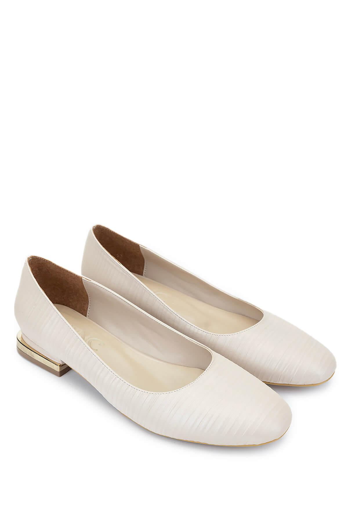 Tamer Tanca Kadın Hakiki Deri Bej Babet Ayakkabı