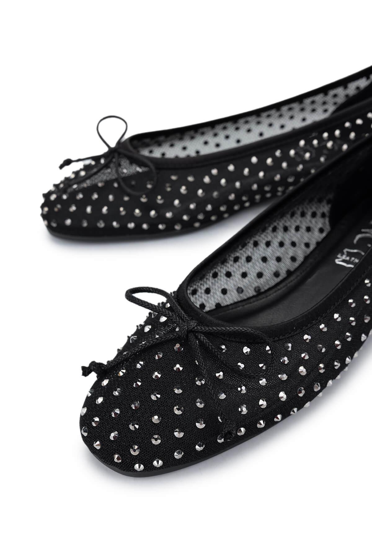 Tamer Tanca Kadın Hakiki Deri Siyah Babet Ayakkabı