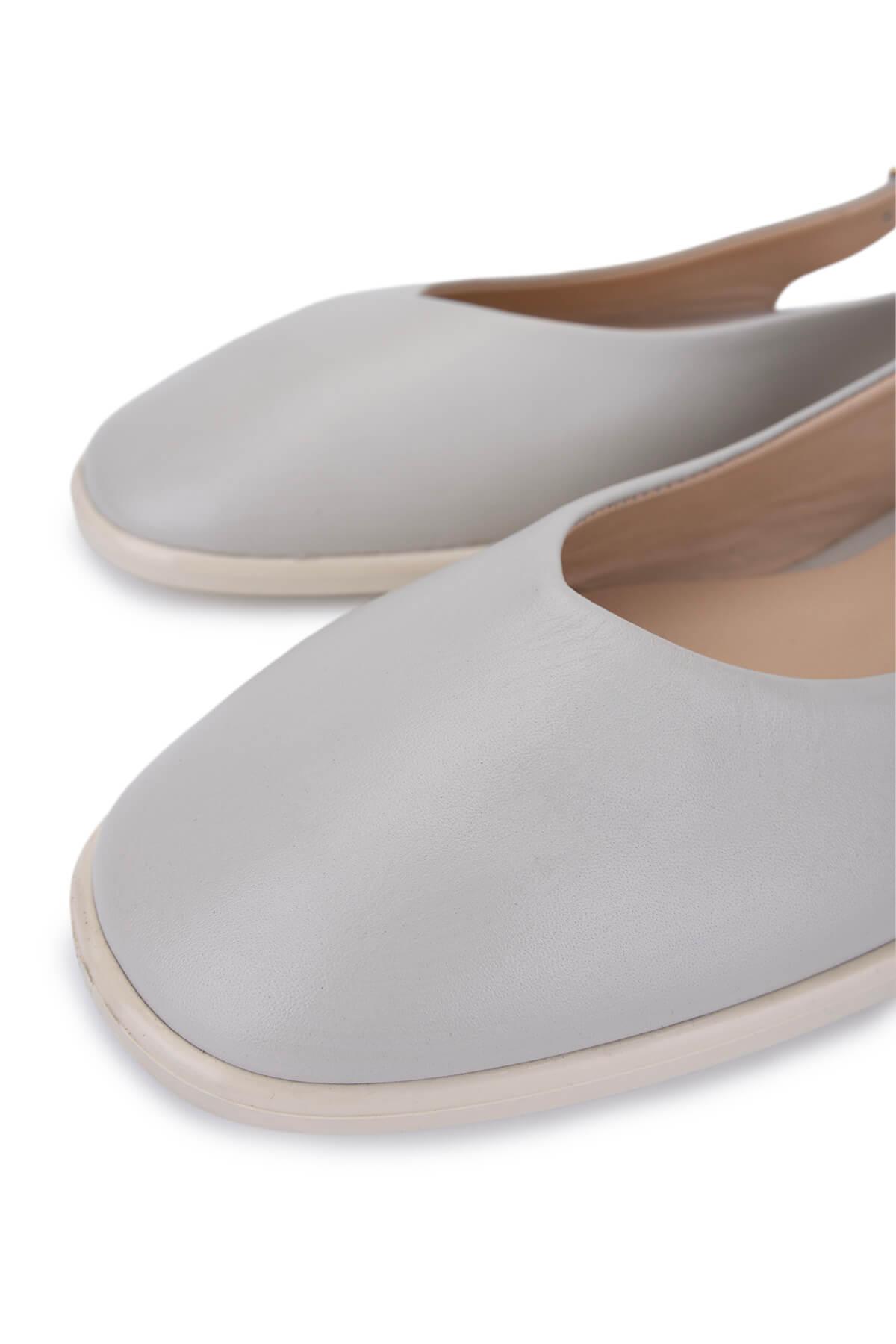 Tamer Tanca Kadın Hakiki Deri Bej Babet Ayakkabı