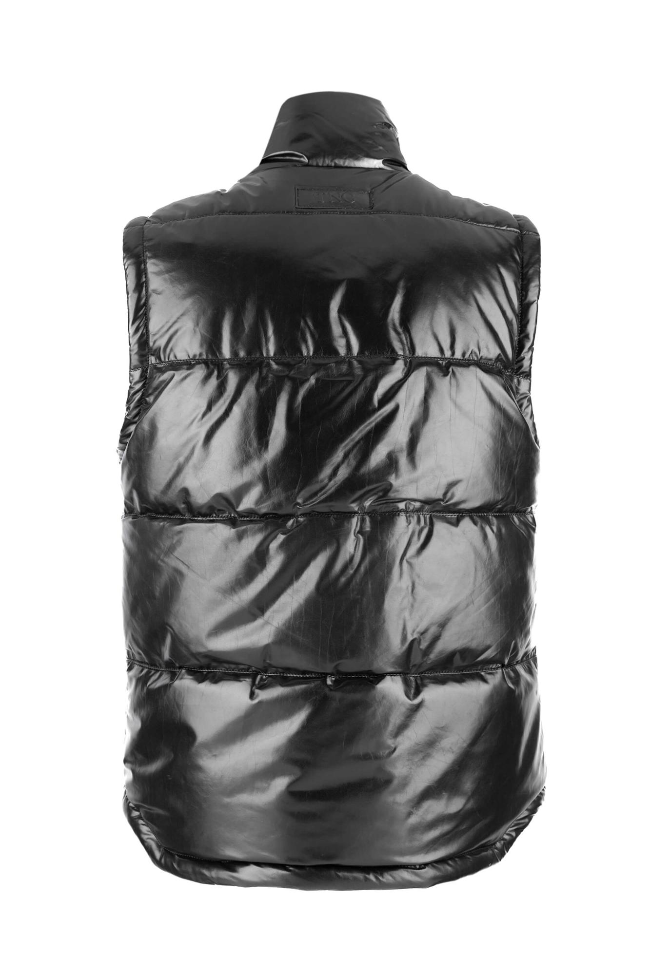 Tamer Tanca Erkek Hakiki Deri Siyah Yelek Deri Mont