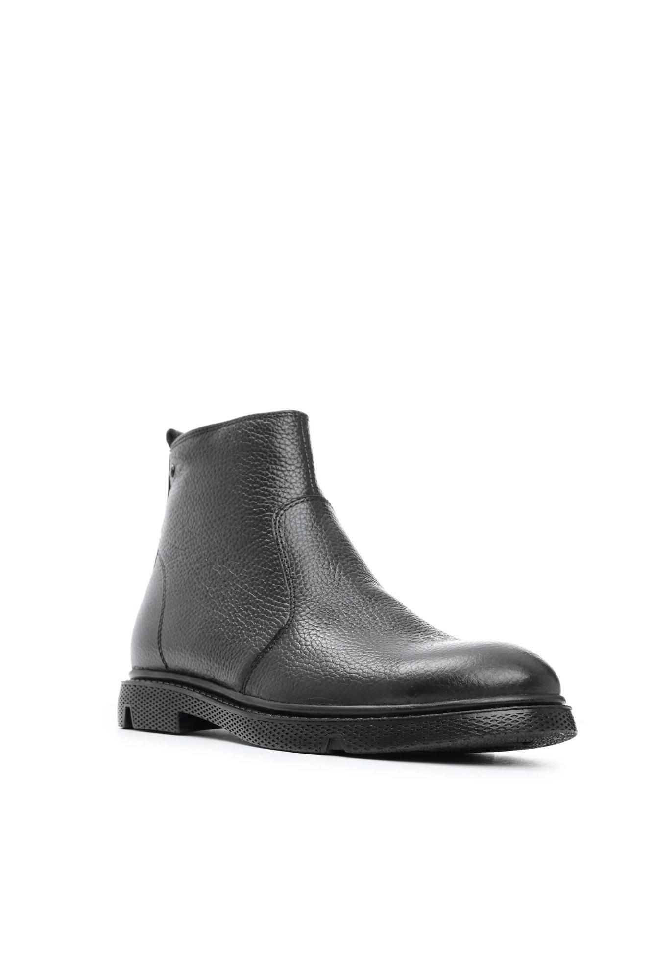 Tamer Tanca Erkek Hakiki Deri Siyah Klasik Bot