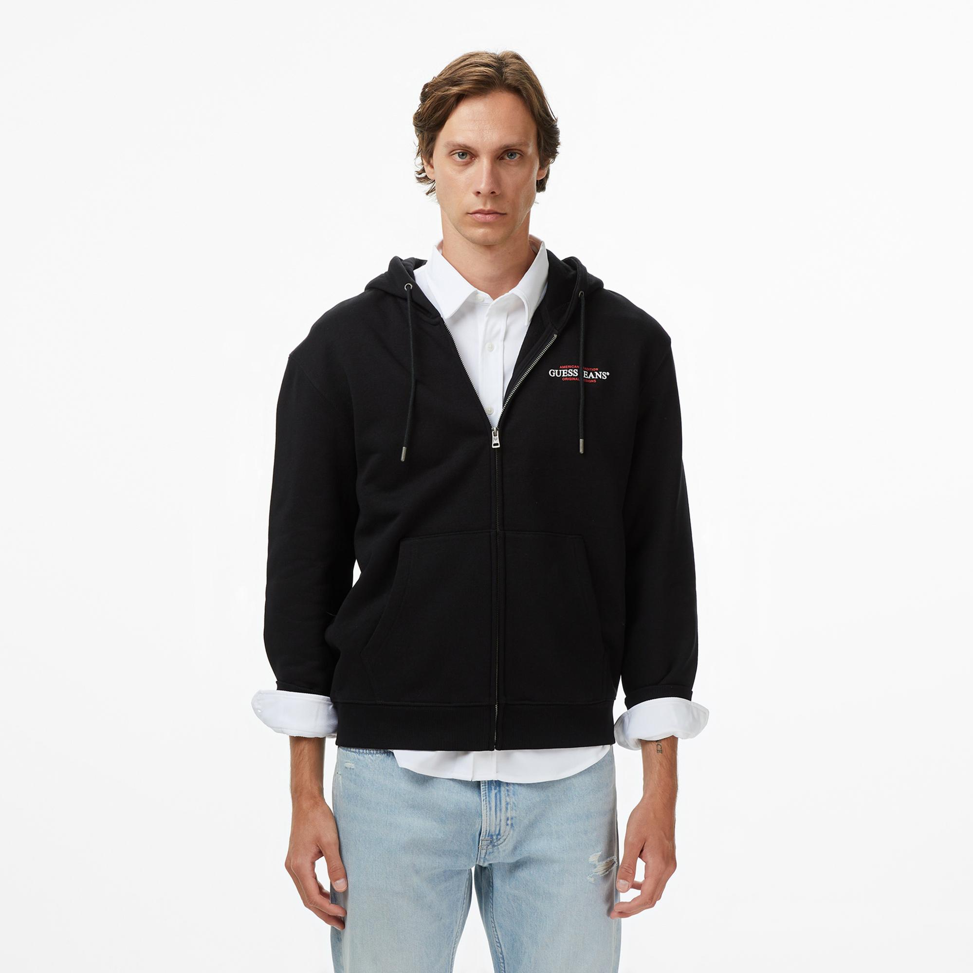 Guess Erkek Siyah Sweatshirt