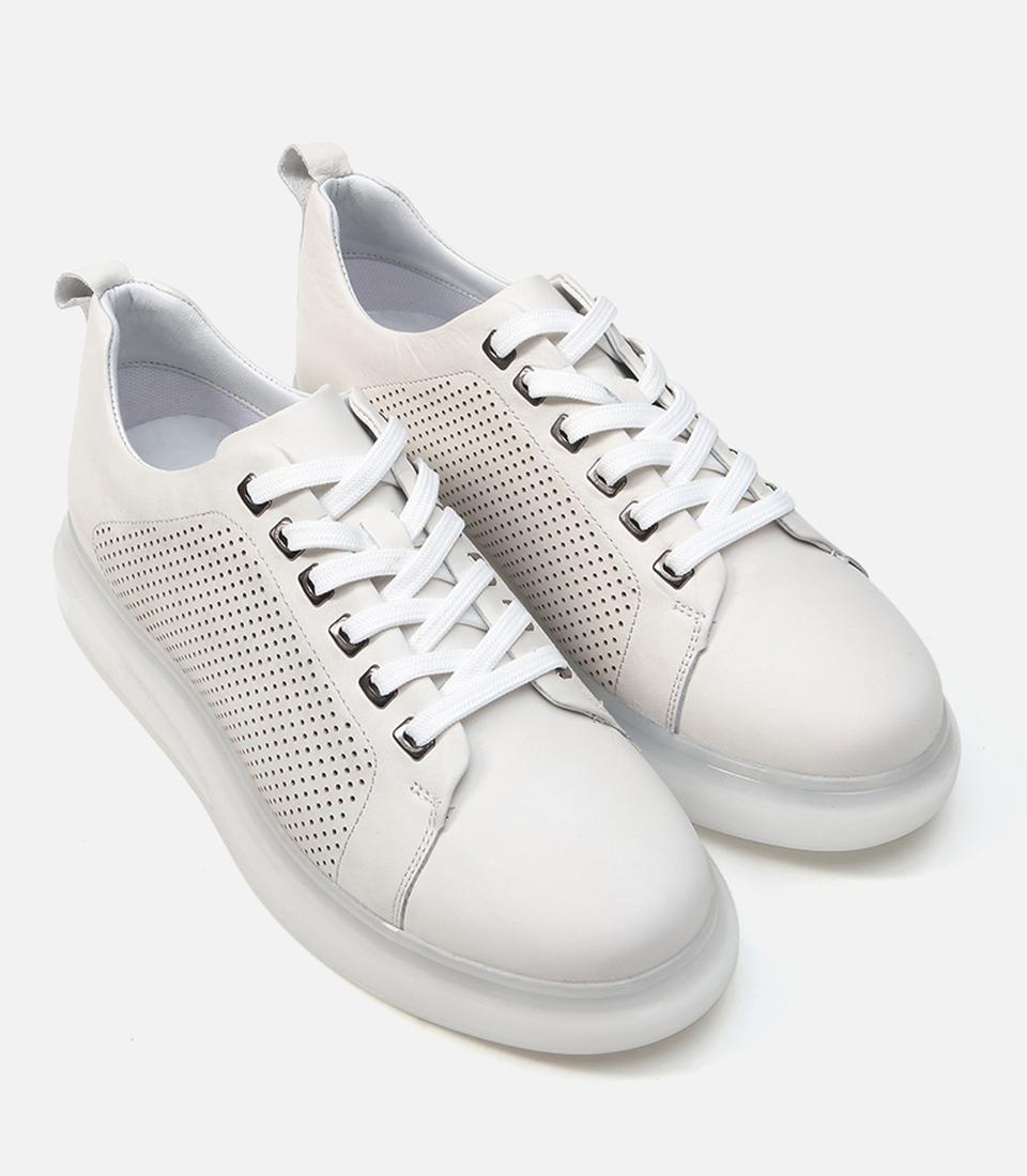 Erkek Deri Bej Günlük Ayakkabı