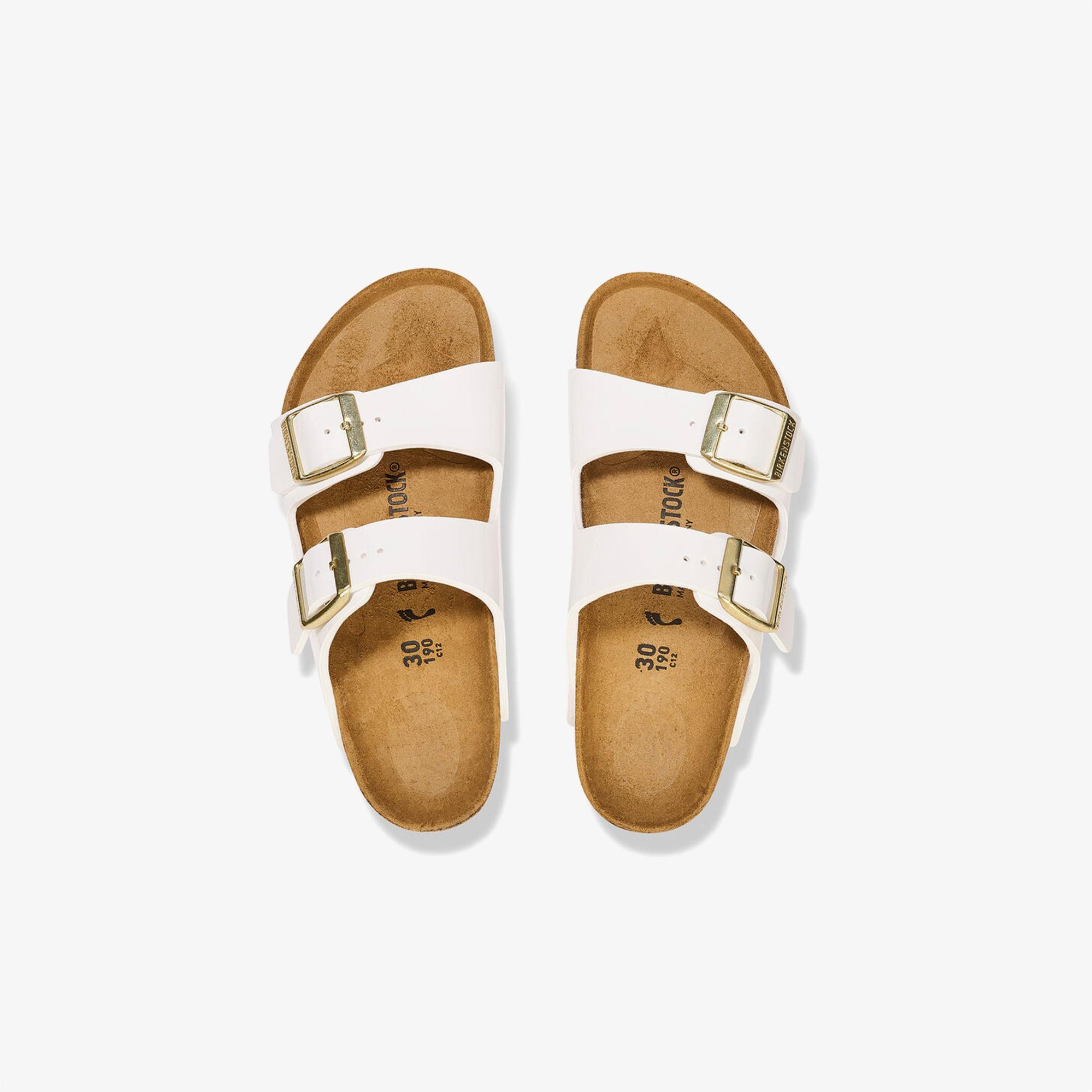 Birkenstock Arizona Bf Patent Çocuk Beyaz Terlik