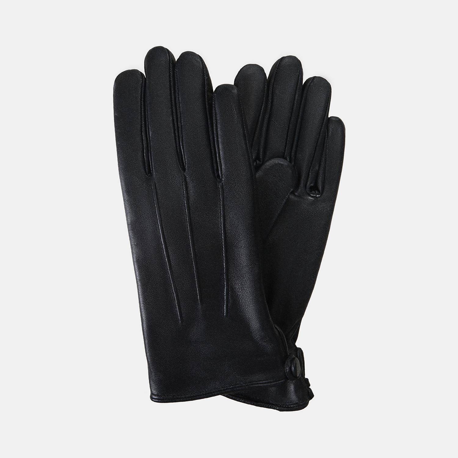 Siyah Kadın Deri Eldiven