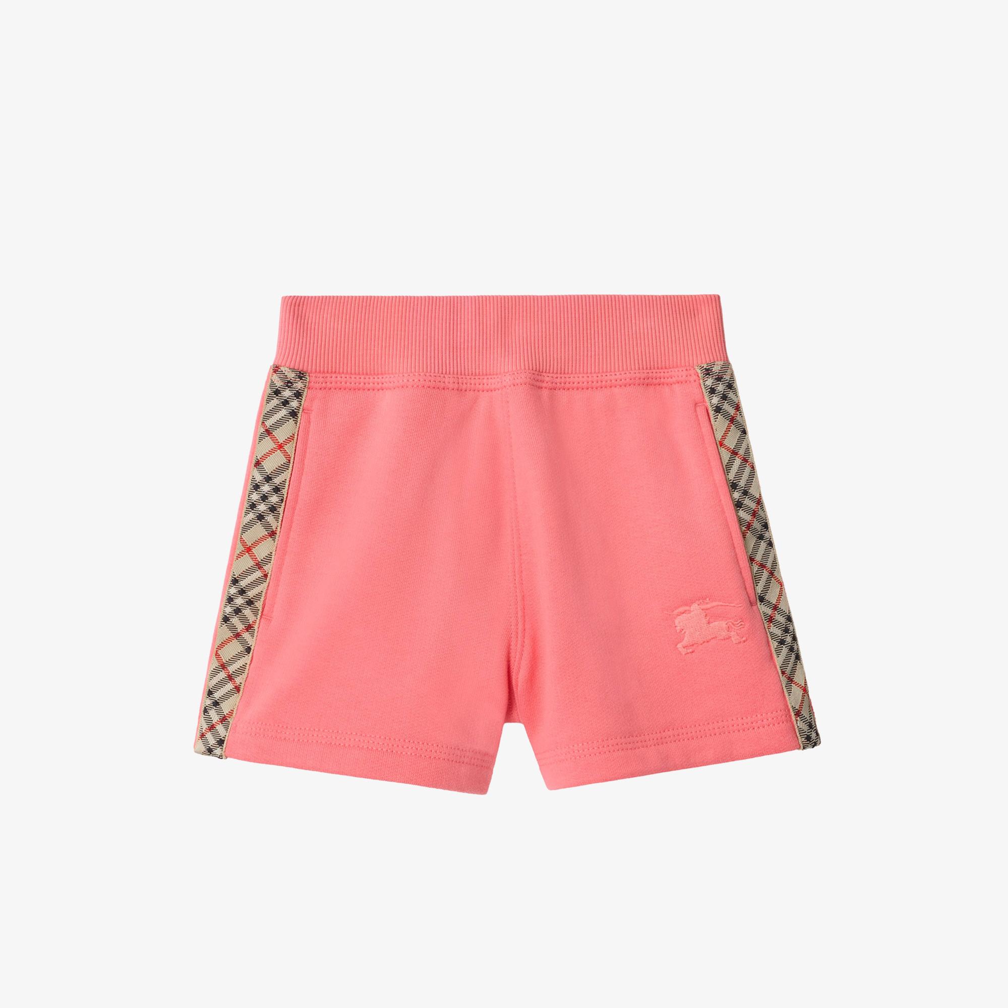 Burberry Check Trim Cotton Çocuk Pembe Şort