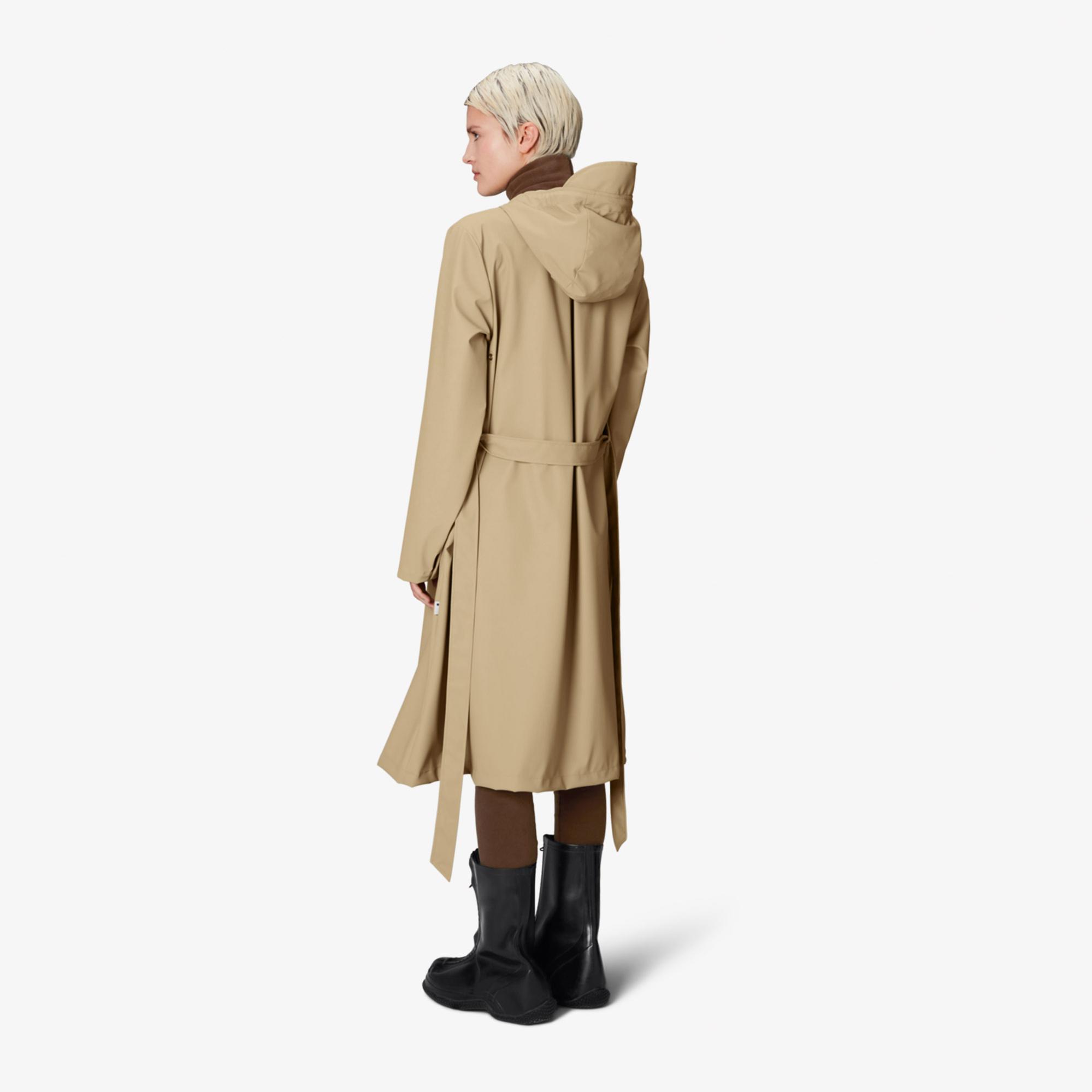 Rains A-Line Longer Kadın Bej Yağmurluk