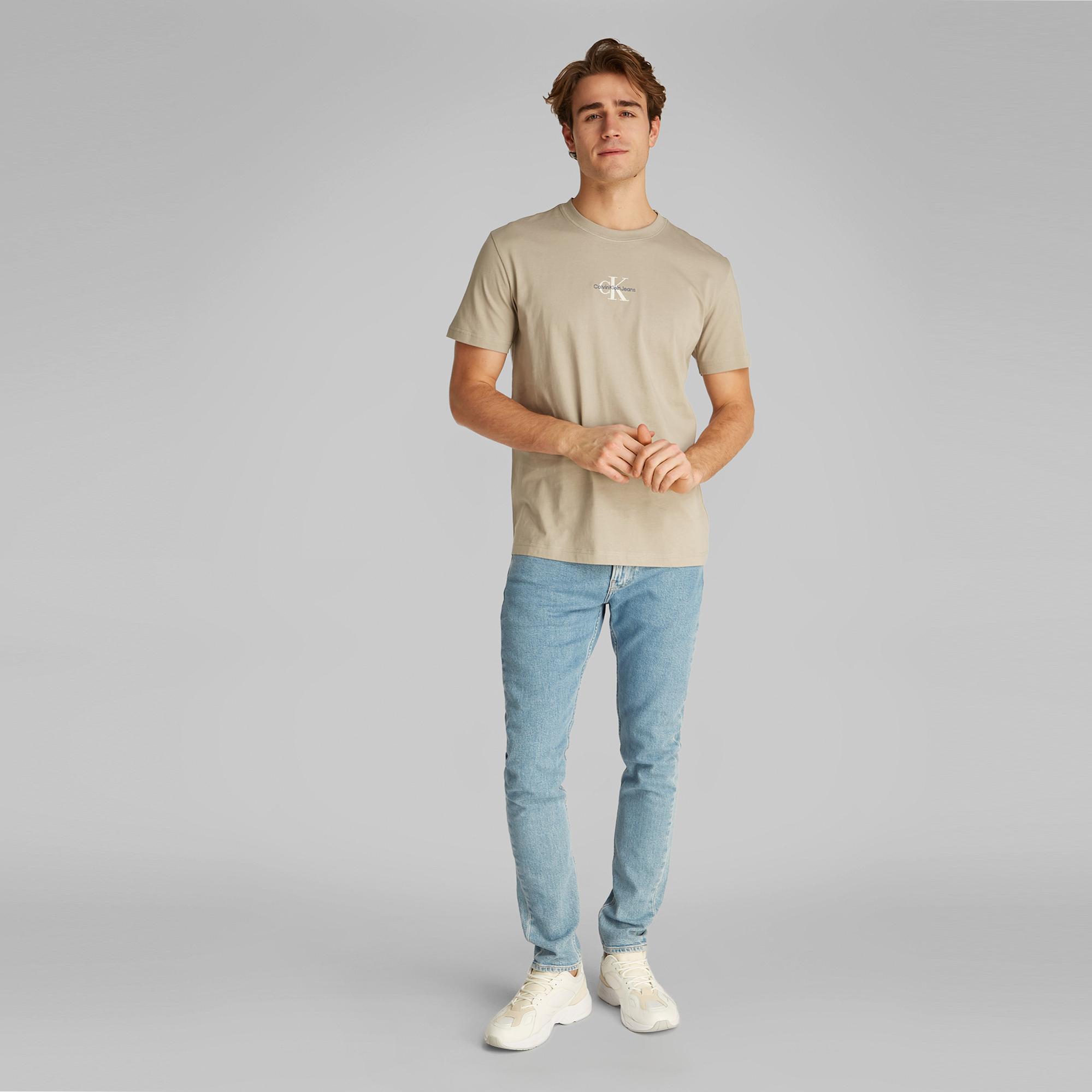 Calvin Klein Monologo Erkek Bej T-Shirt