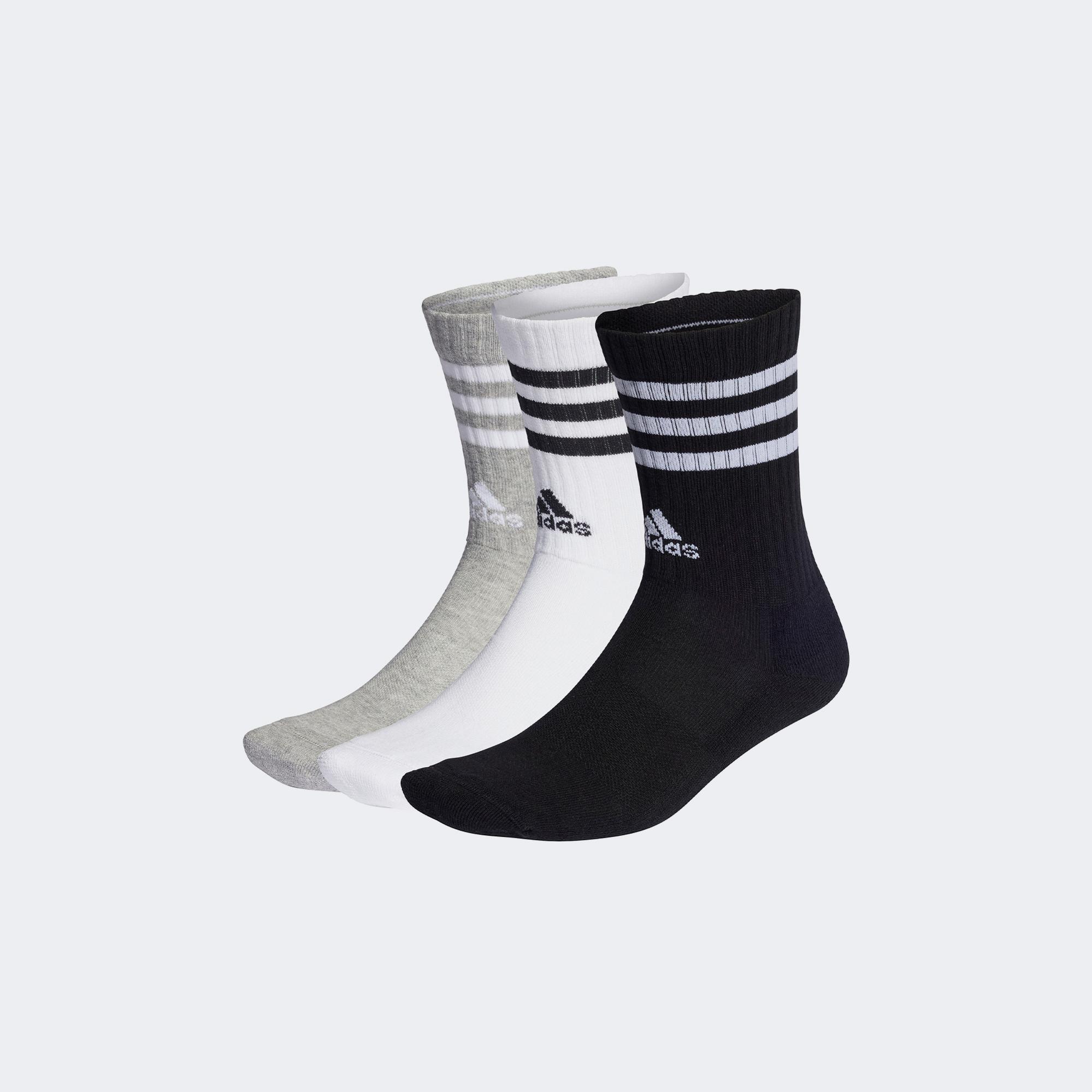 adidas 3' lü-Stripes Bilekli Unisex Renkli Çorap