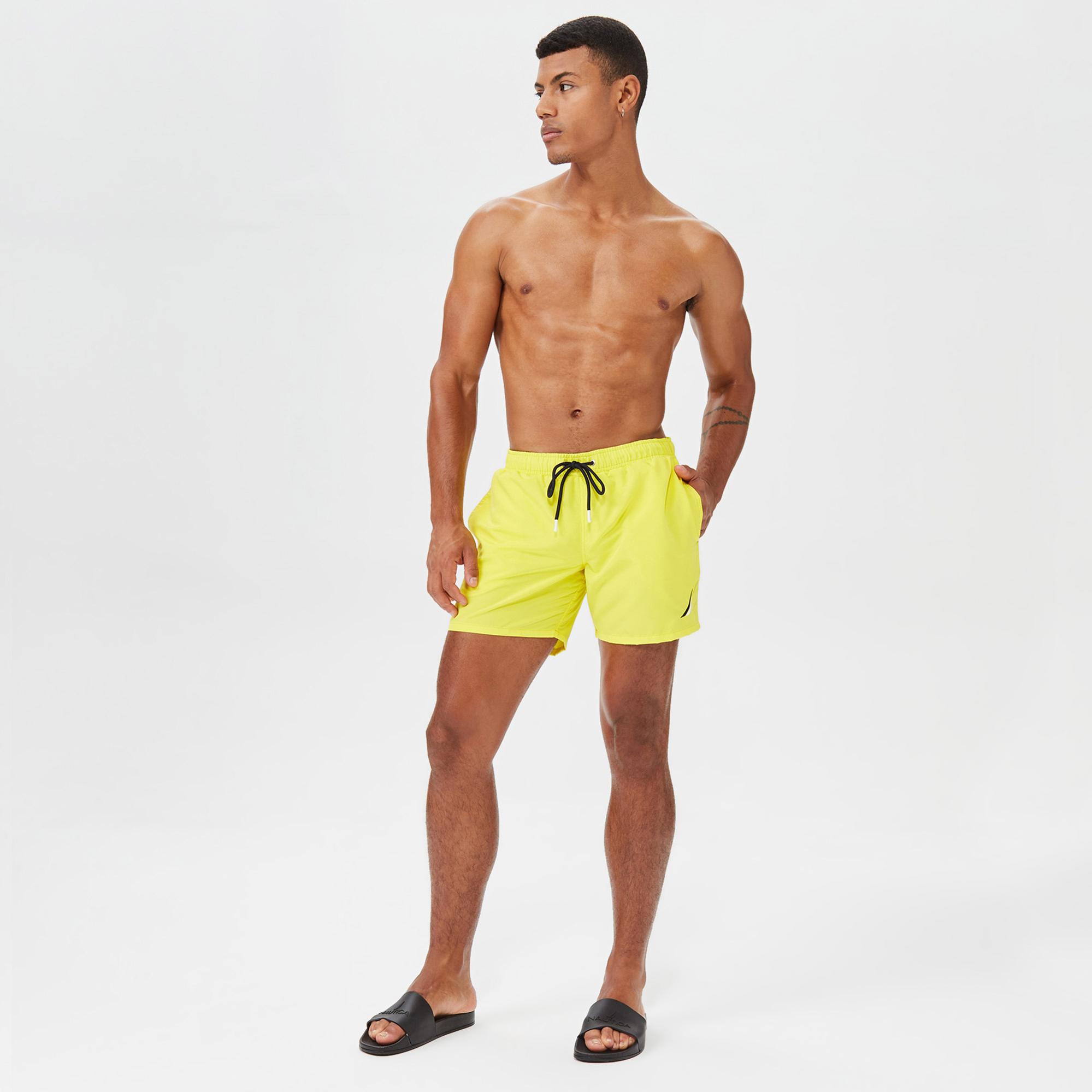 Nautica Erkek Sarı Standart Fit Deniz Şortu