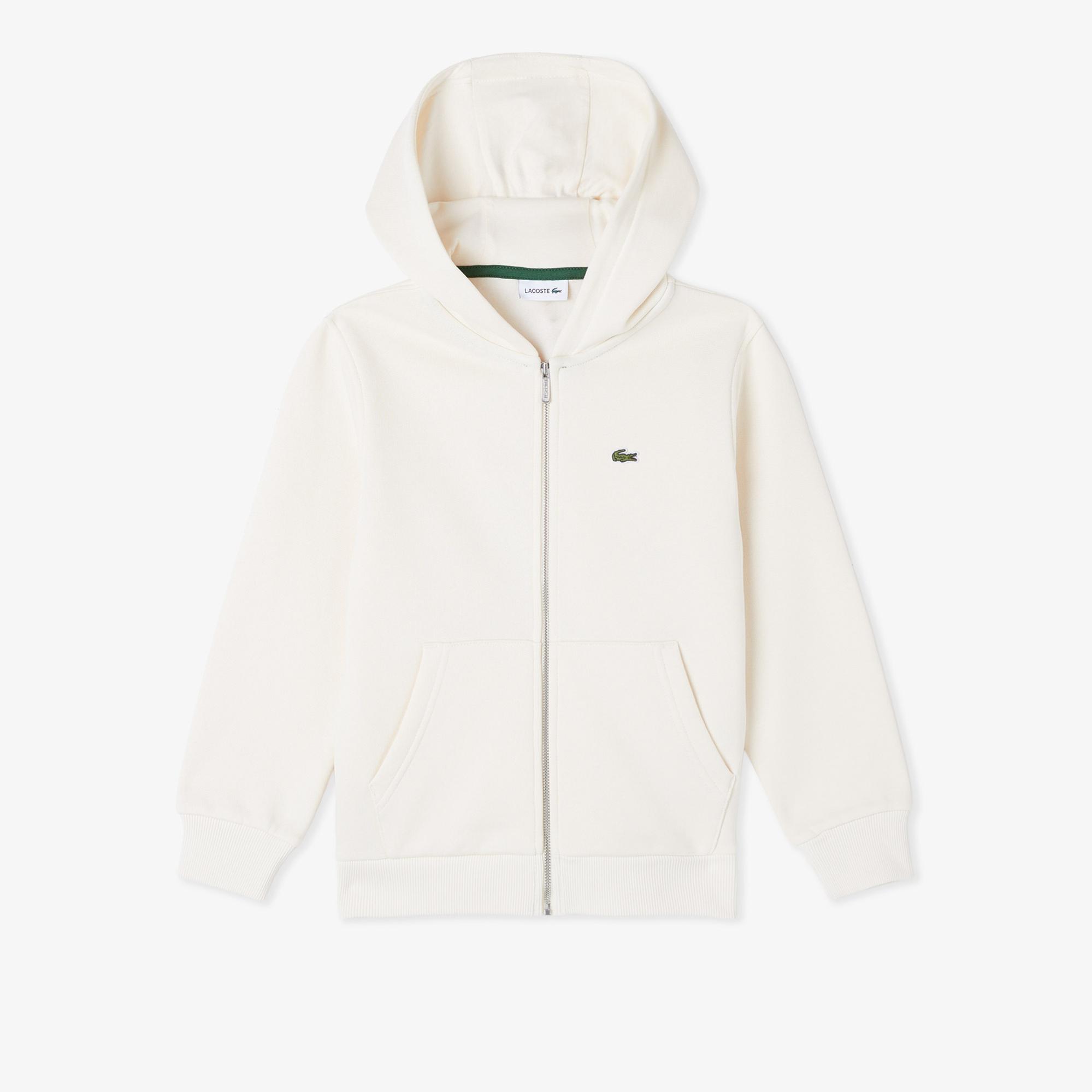 Lacoste Çocuk Kapüşonlu Krem Sweatshirt