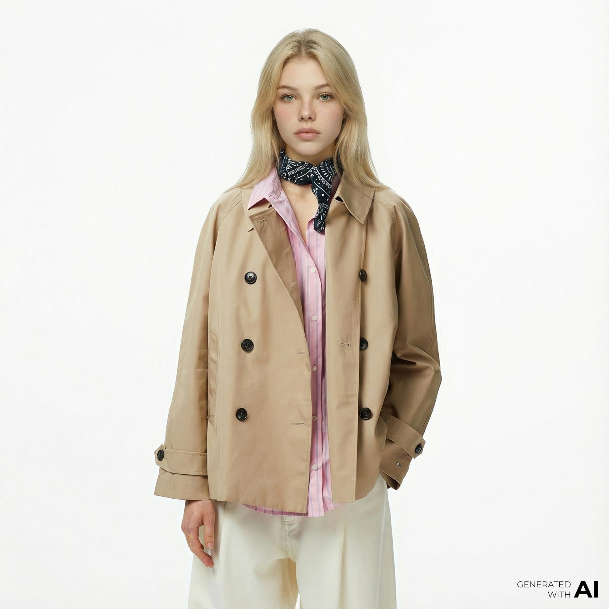 Tommy Hilfiger Cotton Kadın Trençkot Bej Trençkot