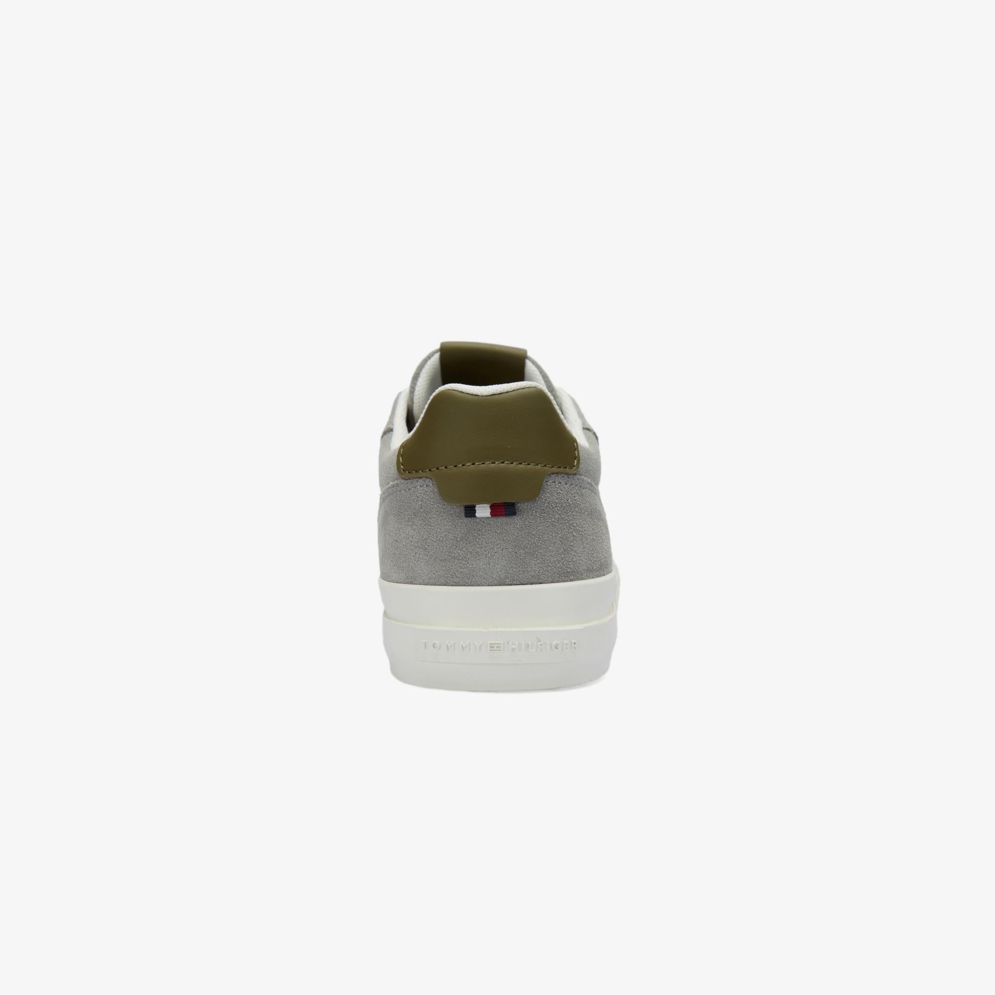 Tommy Hilfiger Hı Vulc Low Street Suede Erkek Gri Spor Ayakkabı