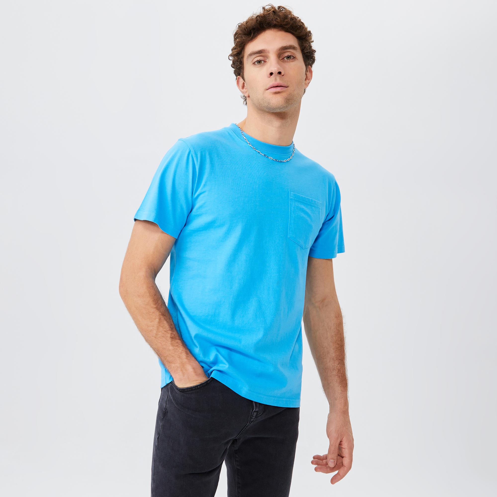 The Hundreds F22 Perfect Pocket Erkek Mavi T-Shirt
