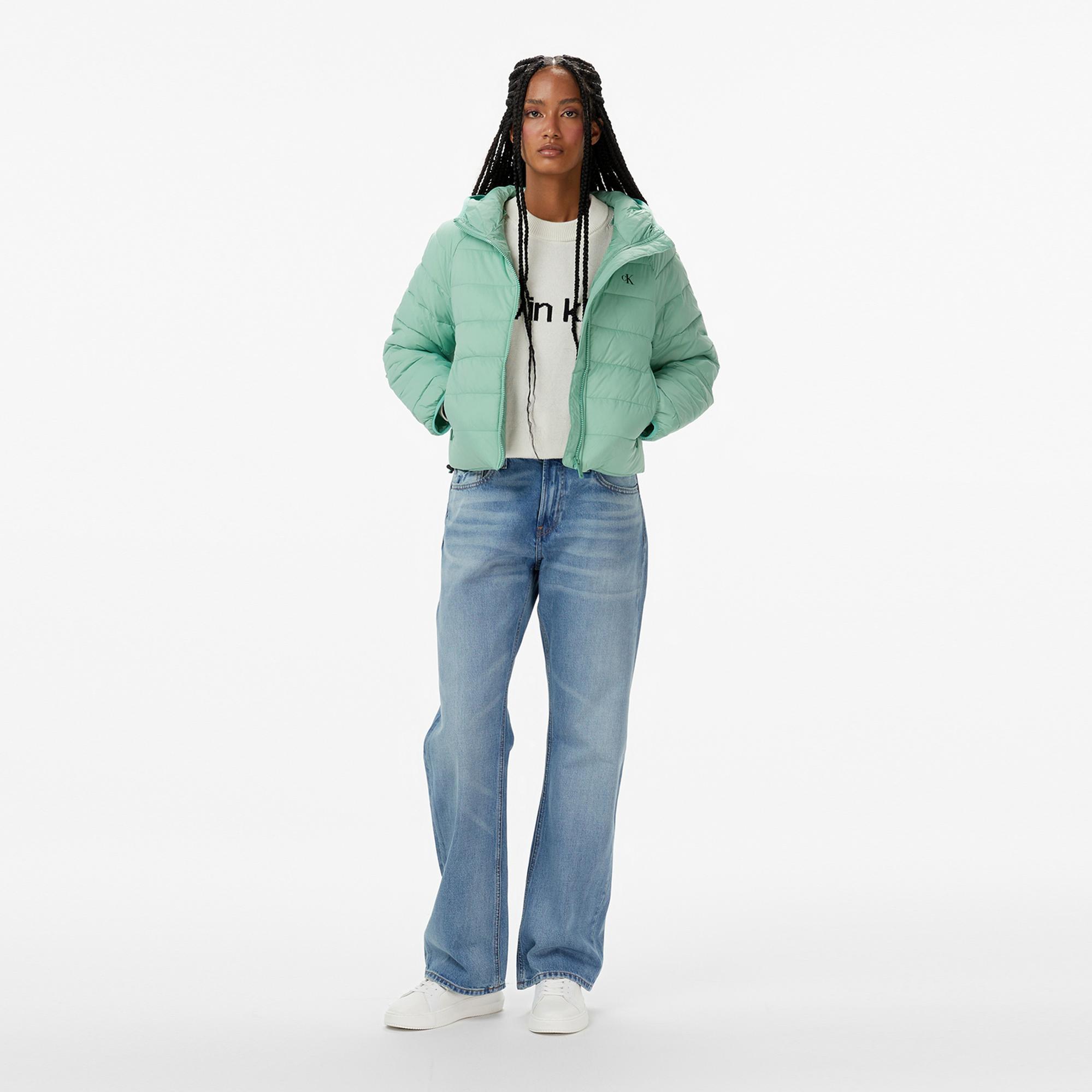 Calvin Klein Lightweight Quilted Kadın Yeşil Mont