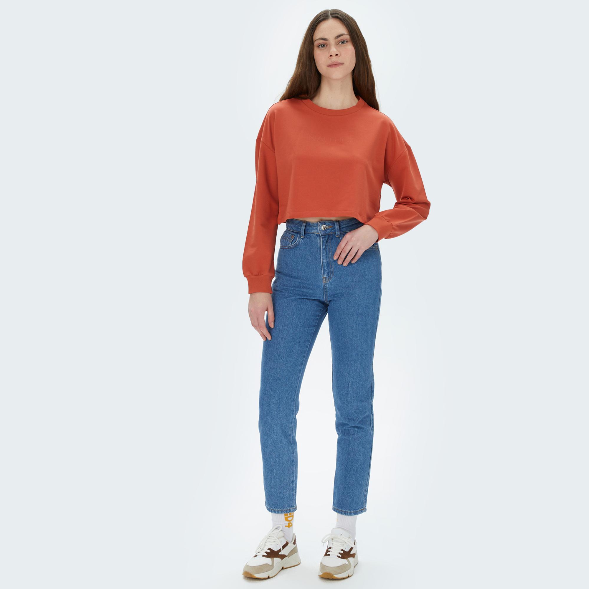 Nautica Kadın Kiremit Sweatshirt
