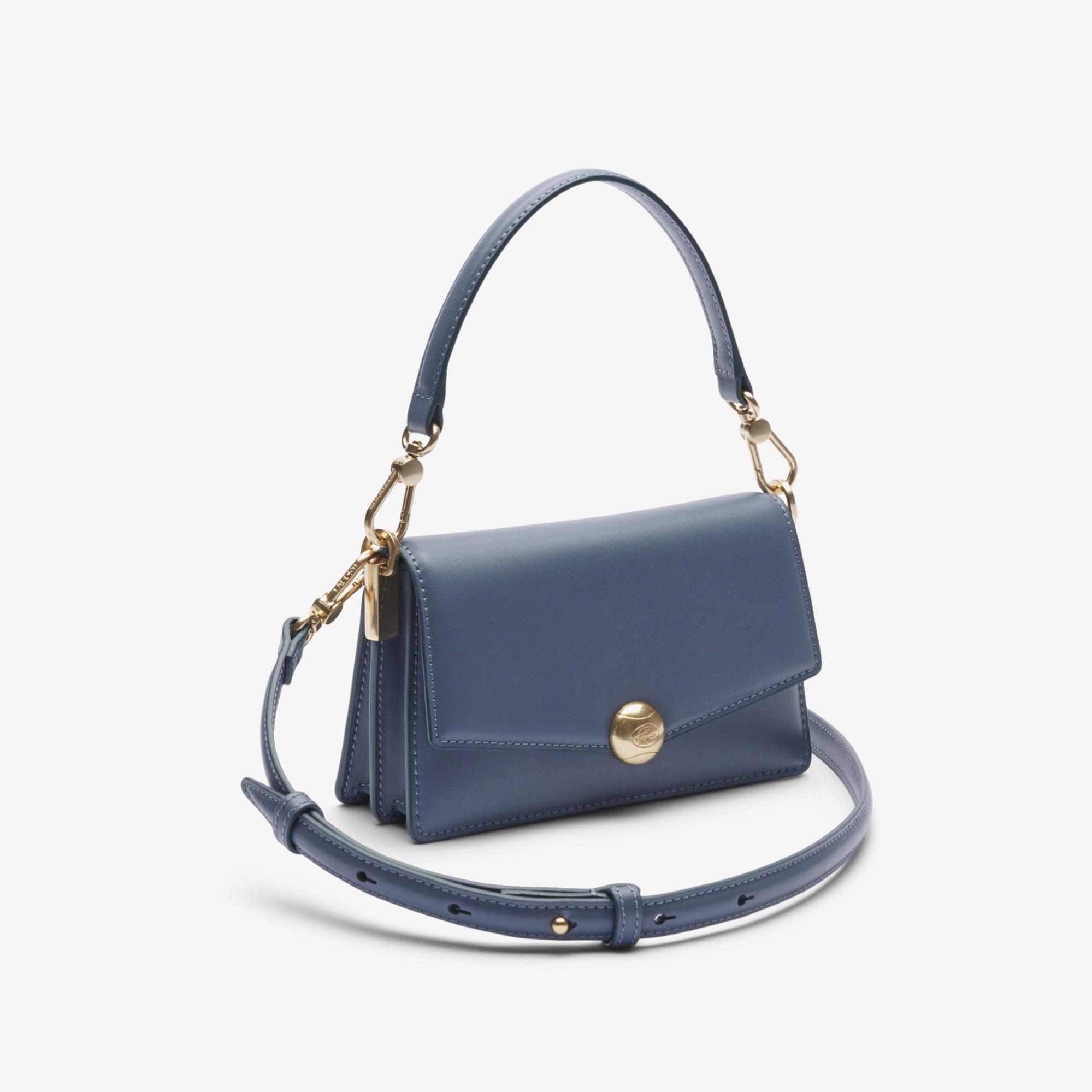 Lacoste Small Tennis Bliss Kadın Deri Mavi Omuz Çantası