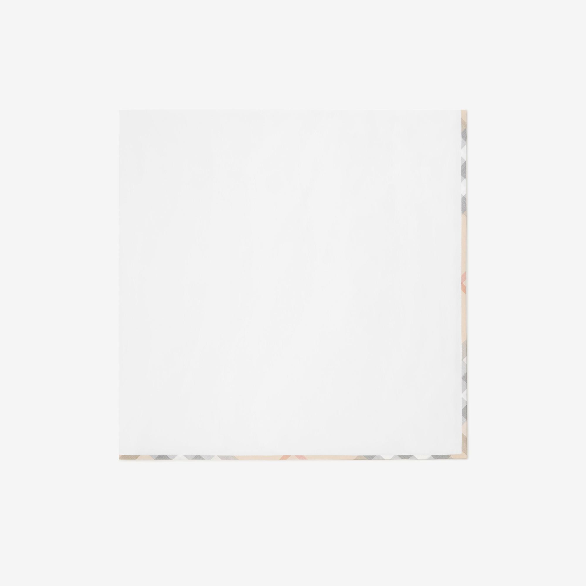 Burberry Pip Cotton Baby Blanket Çocuk Beyaz Battaniye